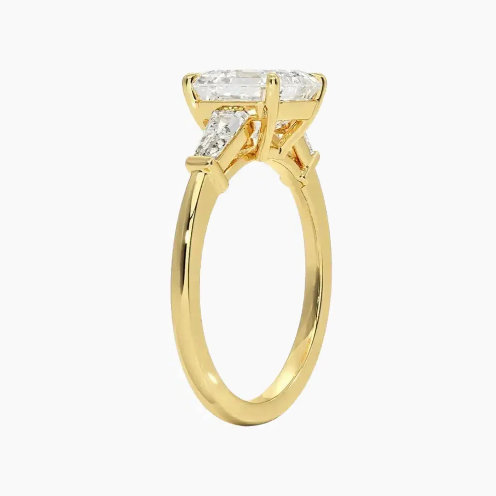 OBSER668 - Nyx Three Stone Asscher engagement ring setting view 8