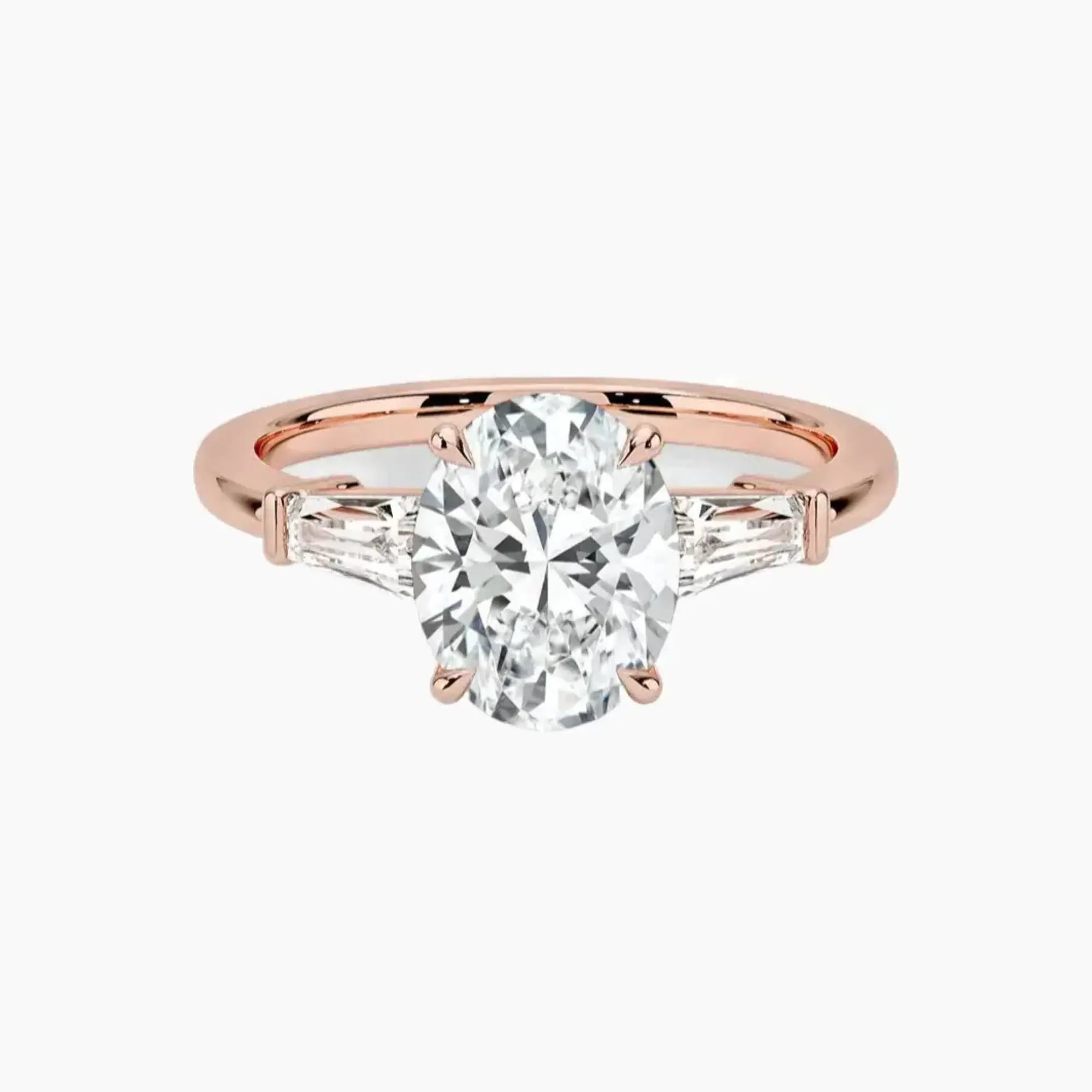 OBSER672 - Nyx Three Stone Oval engagement ring setting view 4