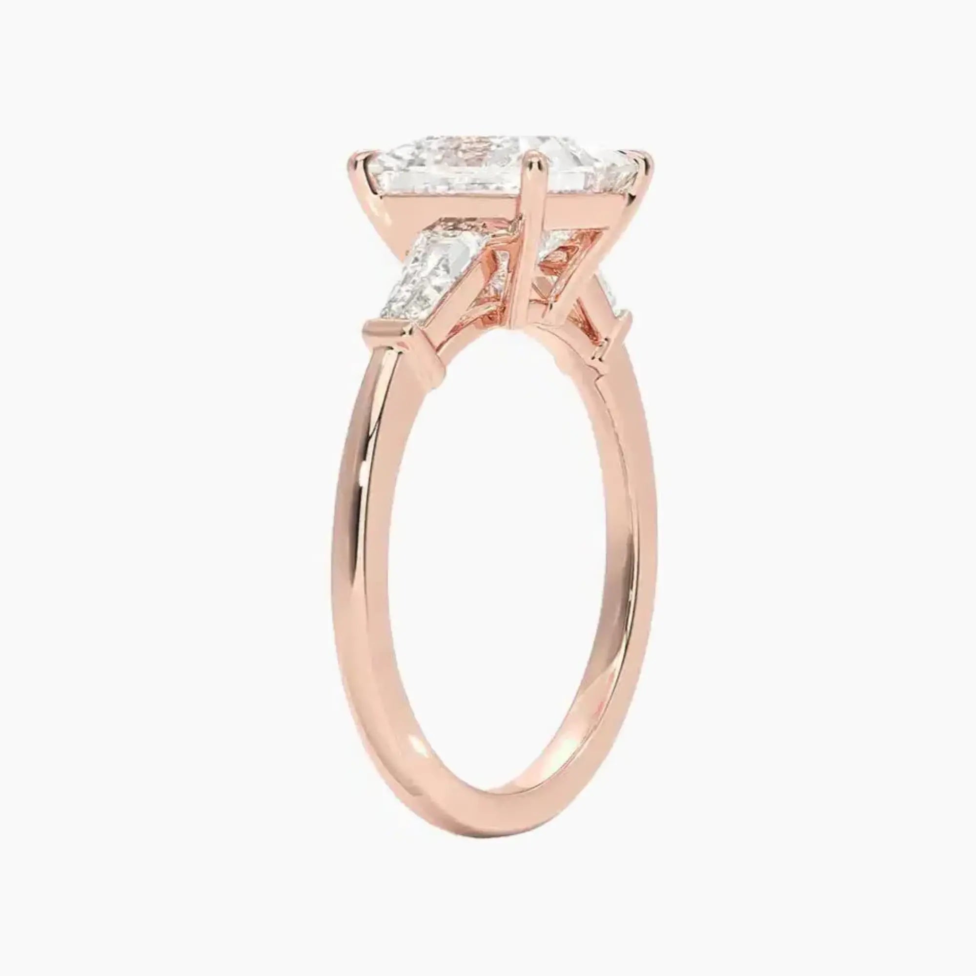 OBSER670 - Nyx Three Stone Princess engagement ring setting view 5