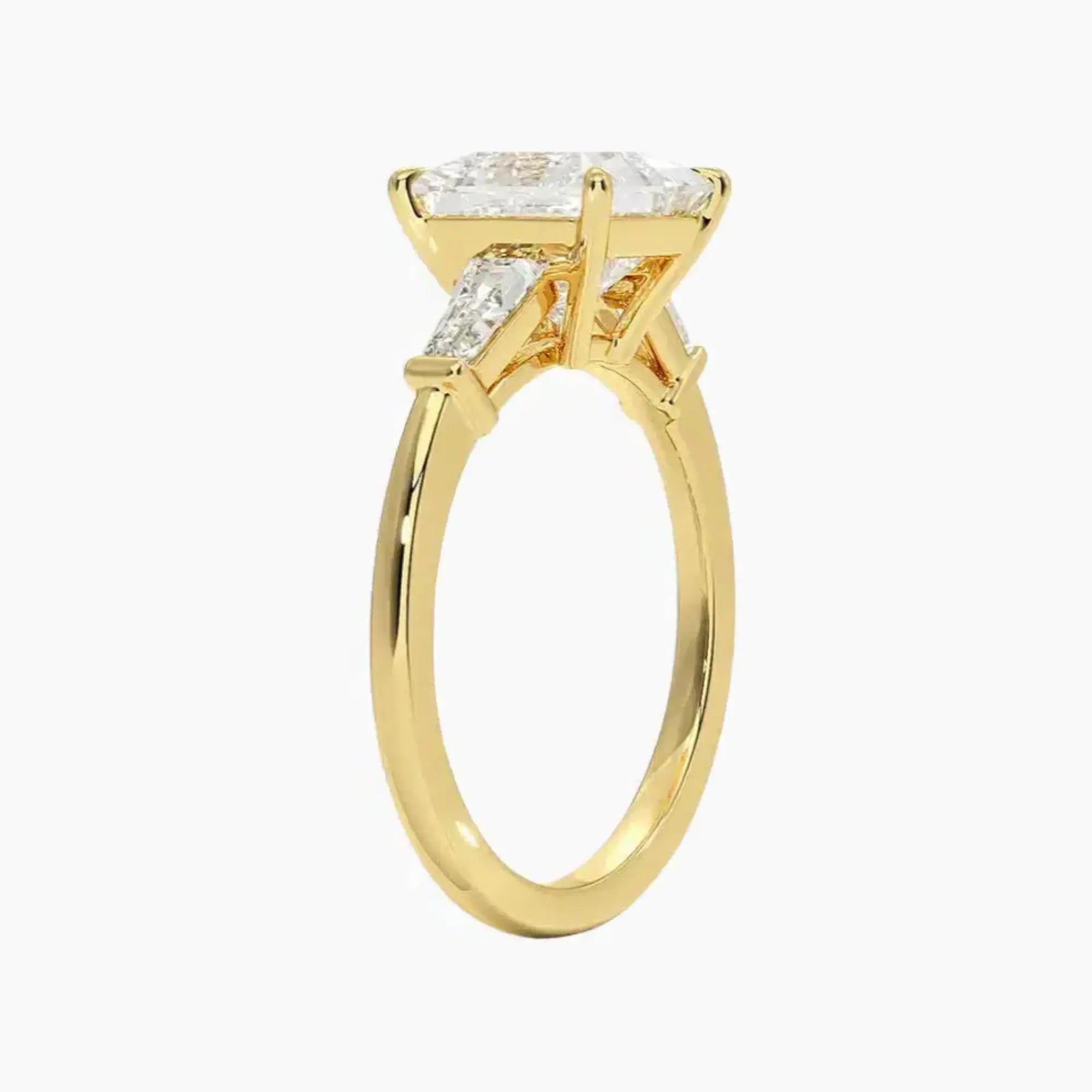 OBSER670 - Nyx Three Stone Princess engagement ring setting view 8