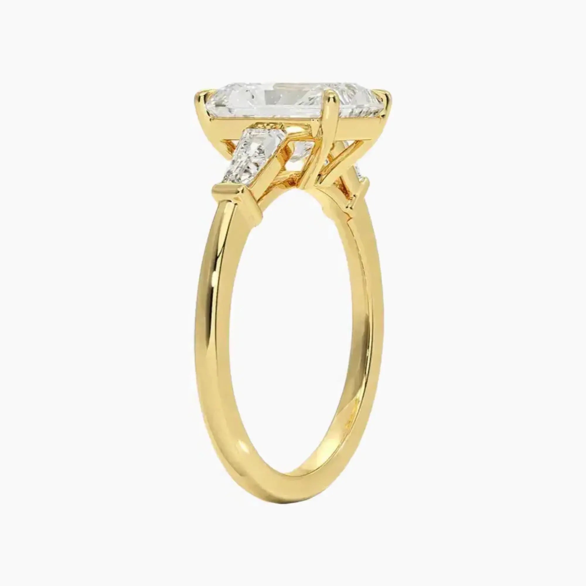 OBSER667 - Nyx Three Stone Radiant engagement ring setting view 8