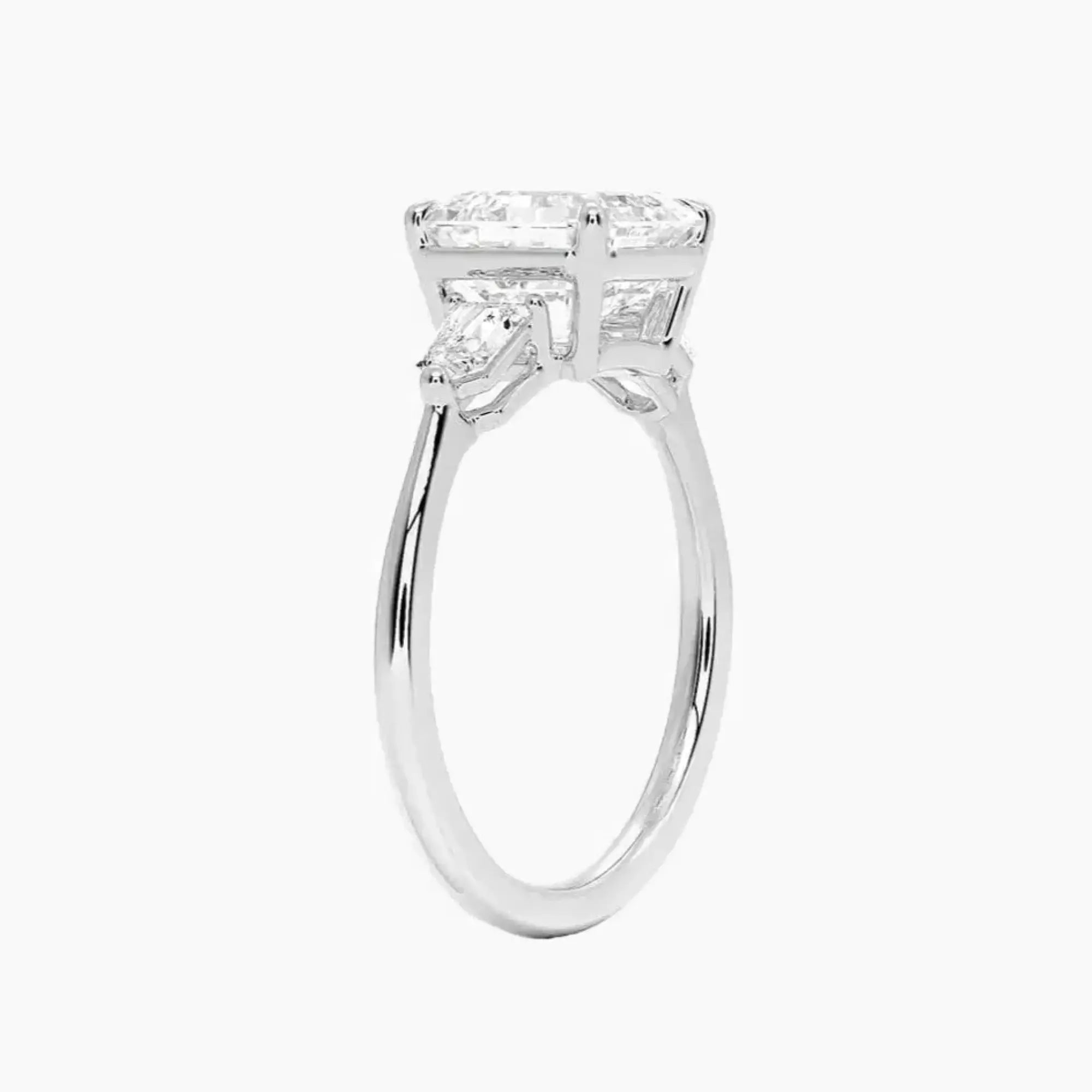 OBSER543 - Thalassa Three Stone Asscher engagement ring setting view 2