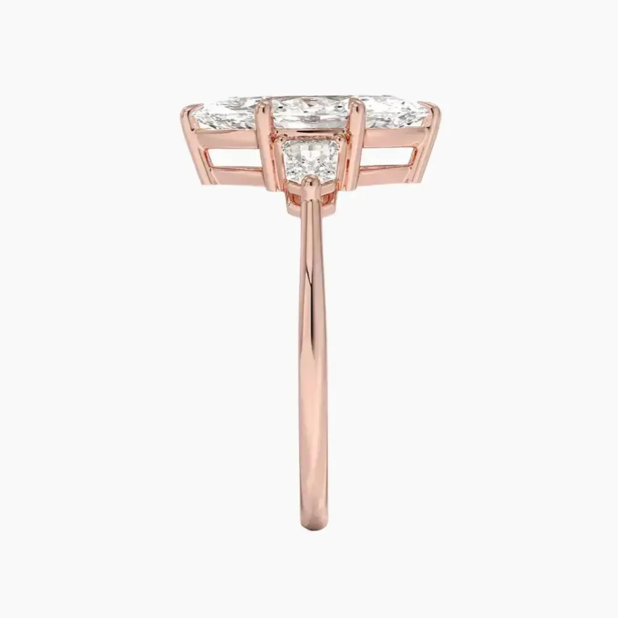 OBSER544 - Thalassa Three Stone Marquise engagement ring setting view 6