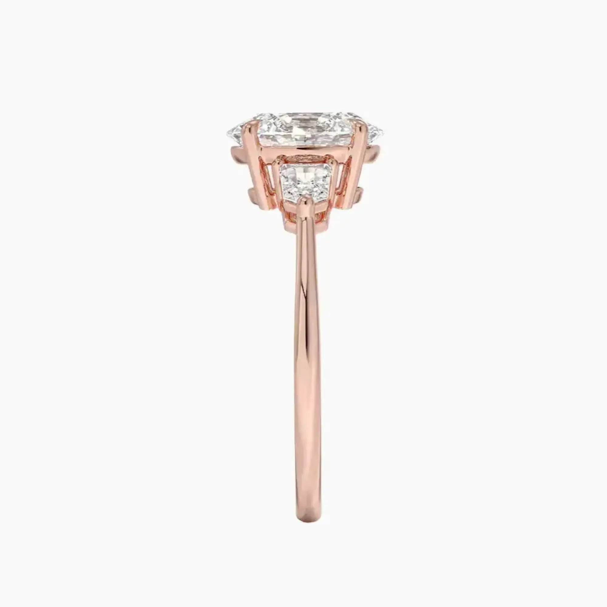 OBSER549 - Thalassa Three Stone Oval engagement ring setting view 6
