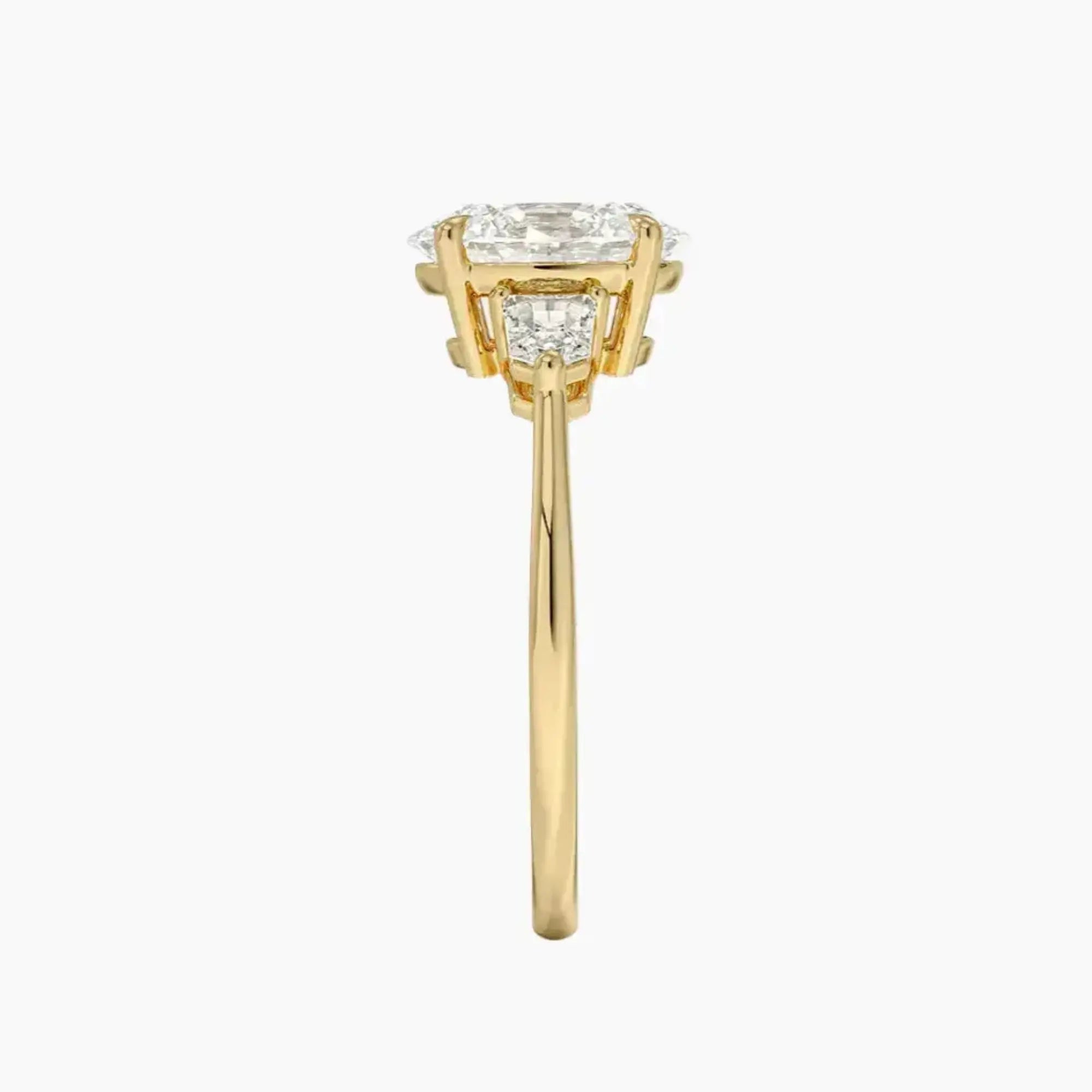OBSER549 - Thalassa Three Stone Oval engagement ring setting view 9