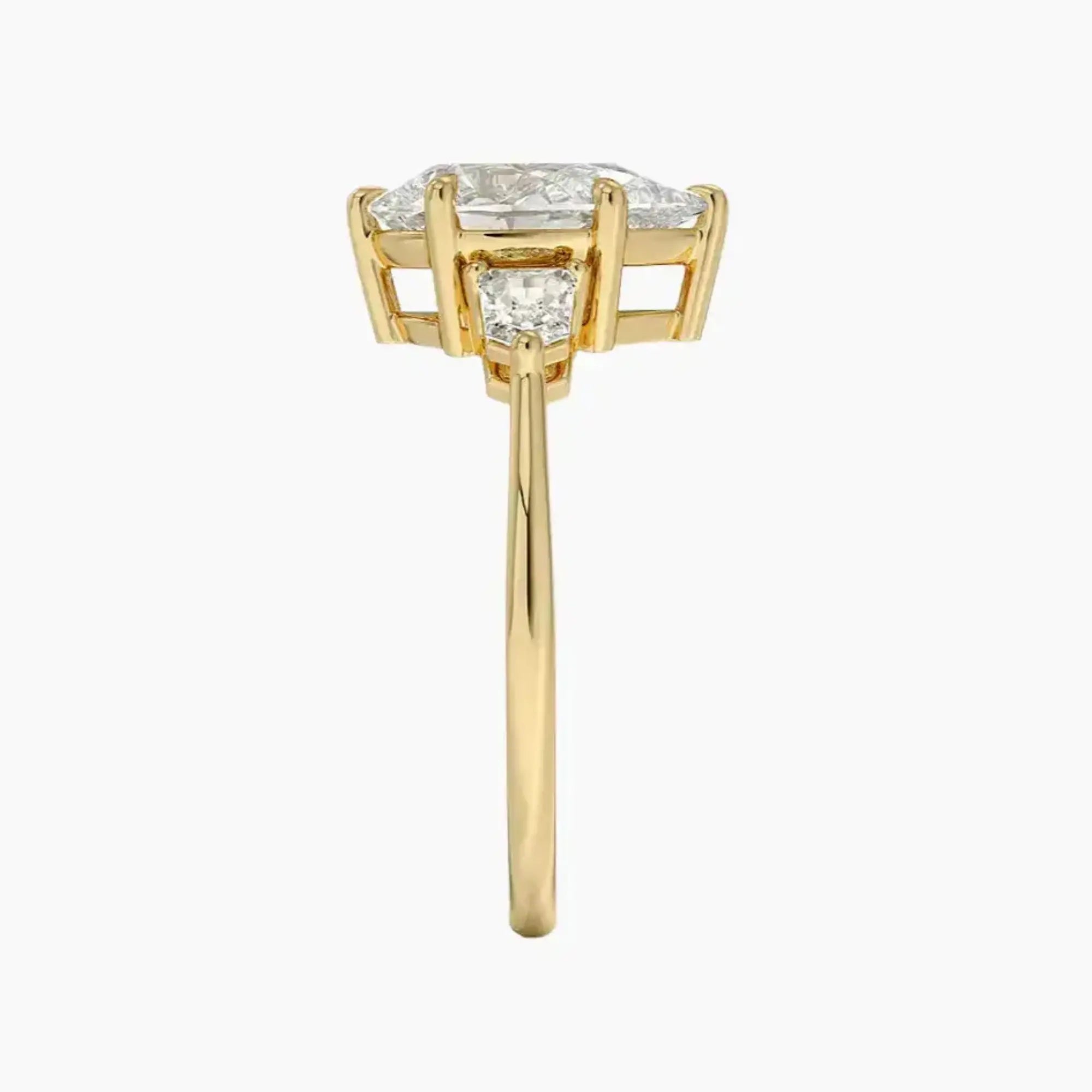 OBSER547 - Thalassa Three Stone Pear engagement ring setting view 9