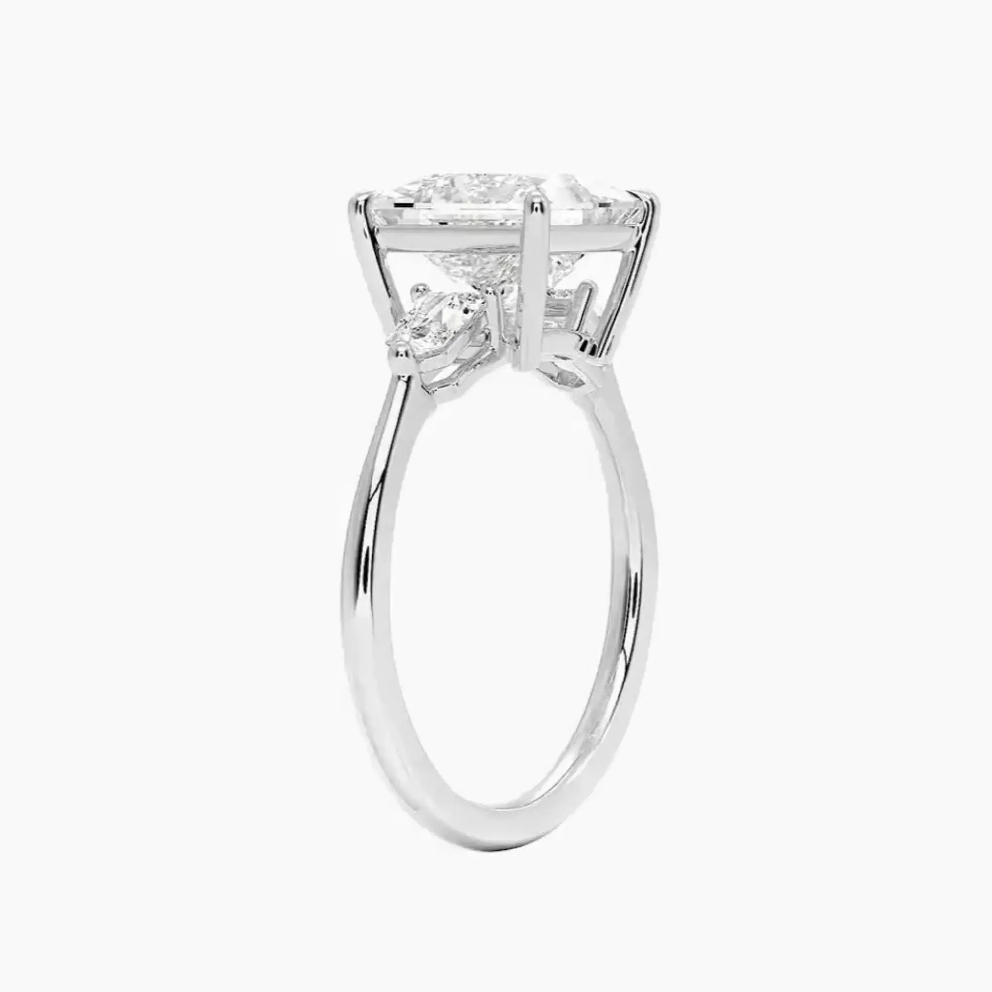 OBSER546 - Thalassa Three Stone Princess engagement ring setting view 2