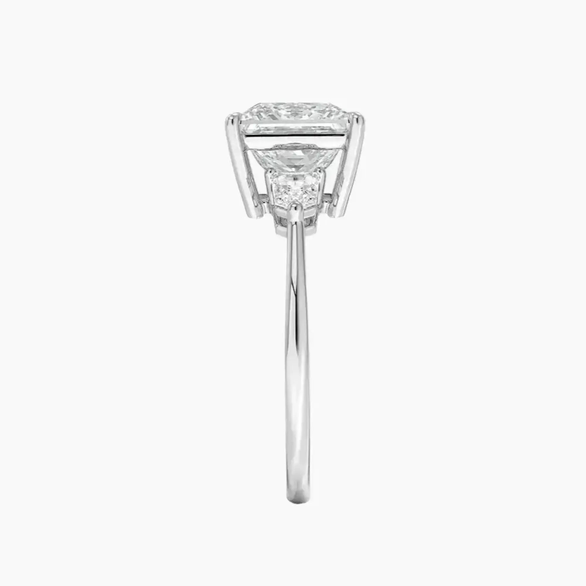 OBSER546 - Thalassa Three Stone Princess engagement ring setting view 3