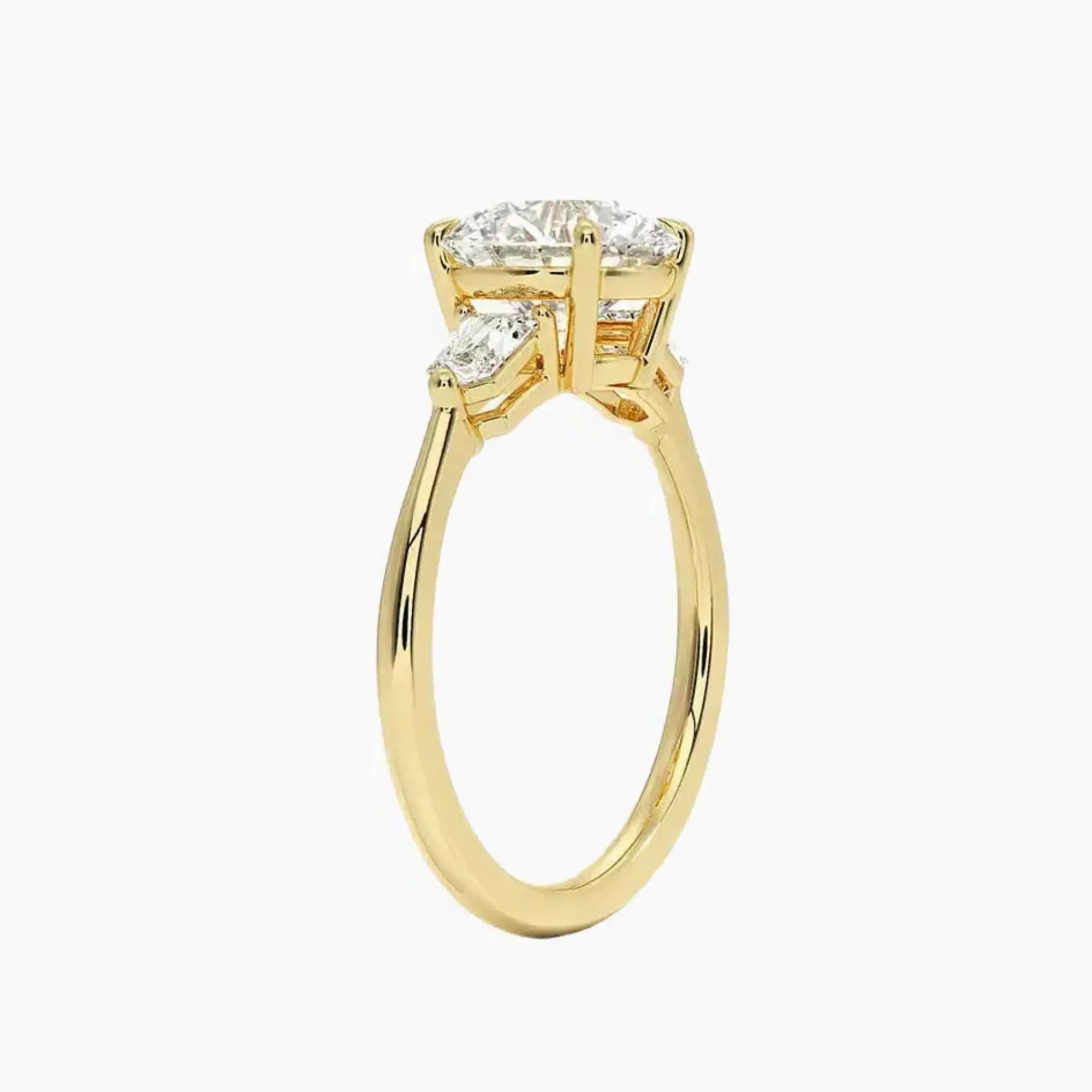OBSER550 - Thalassa Three Stone Round engagement ring setting view 8