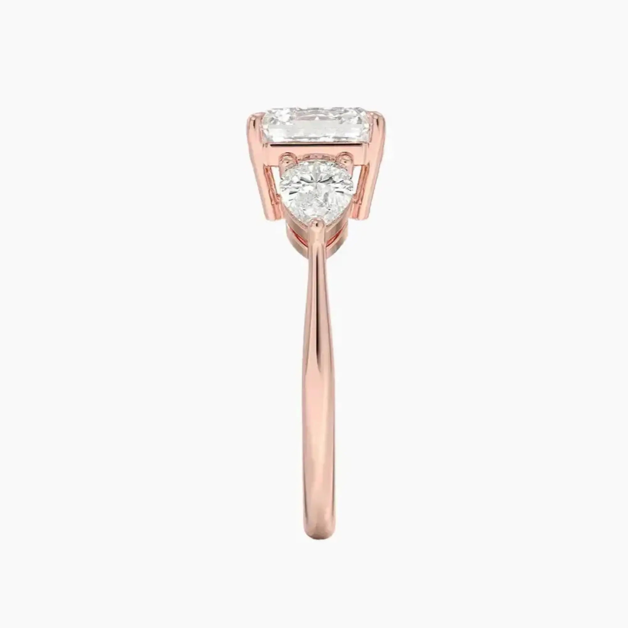 OBSER640 - Calliope Three Stone Asscher engagement ring setting view 6