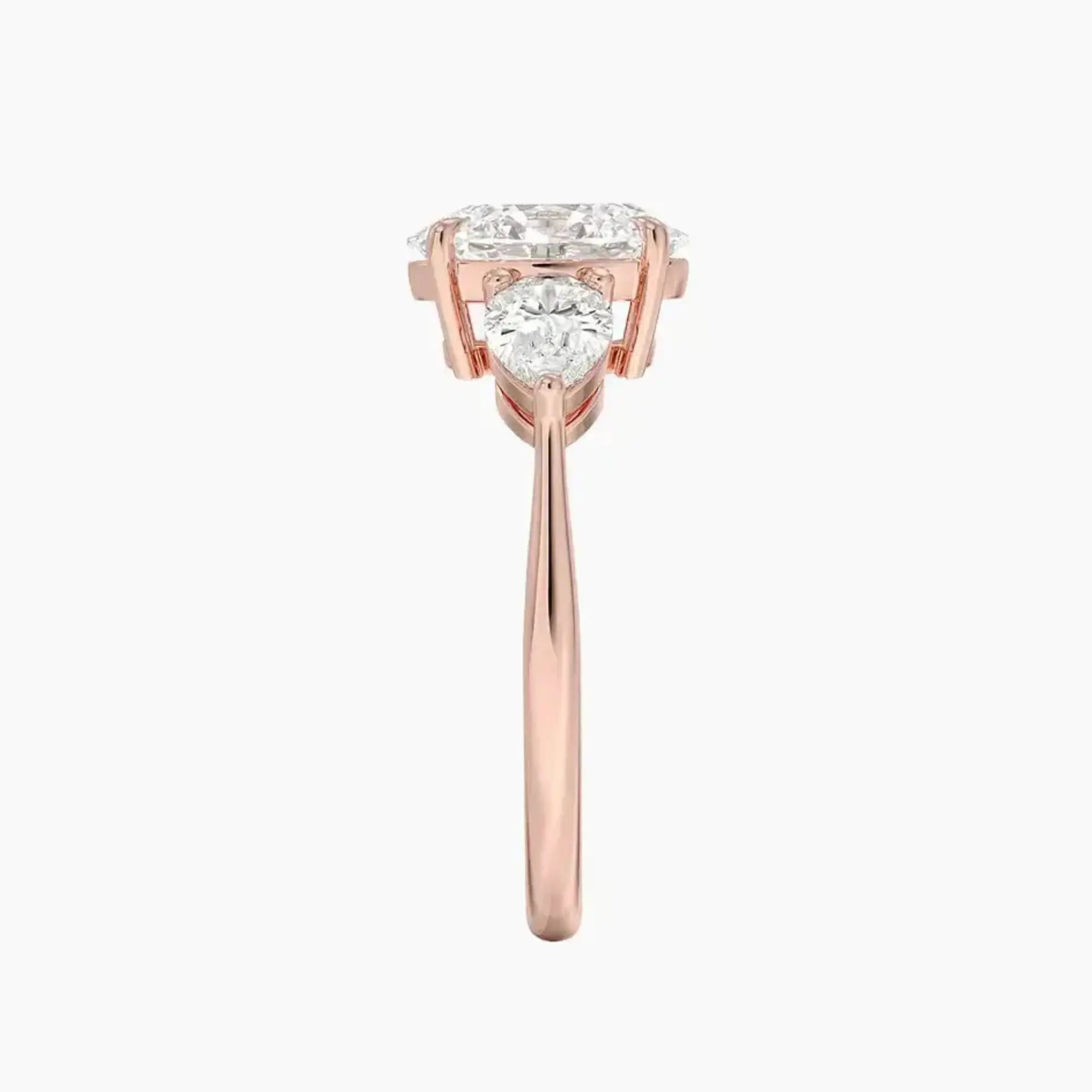 OBSER072 - Calliope Three Stone Oval engagement ring setting view 6