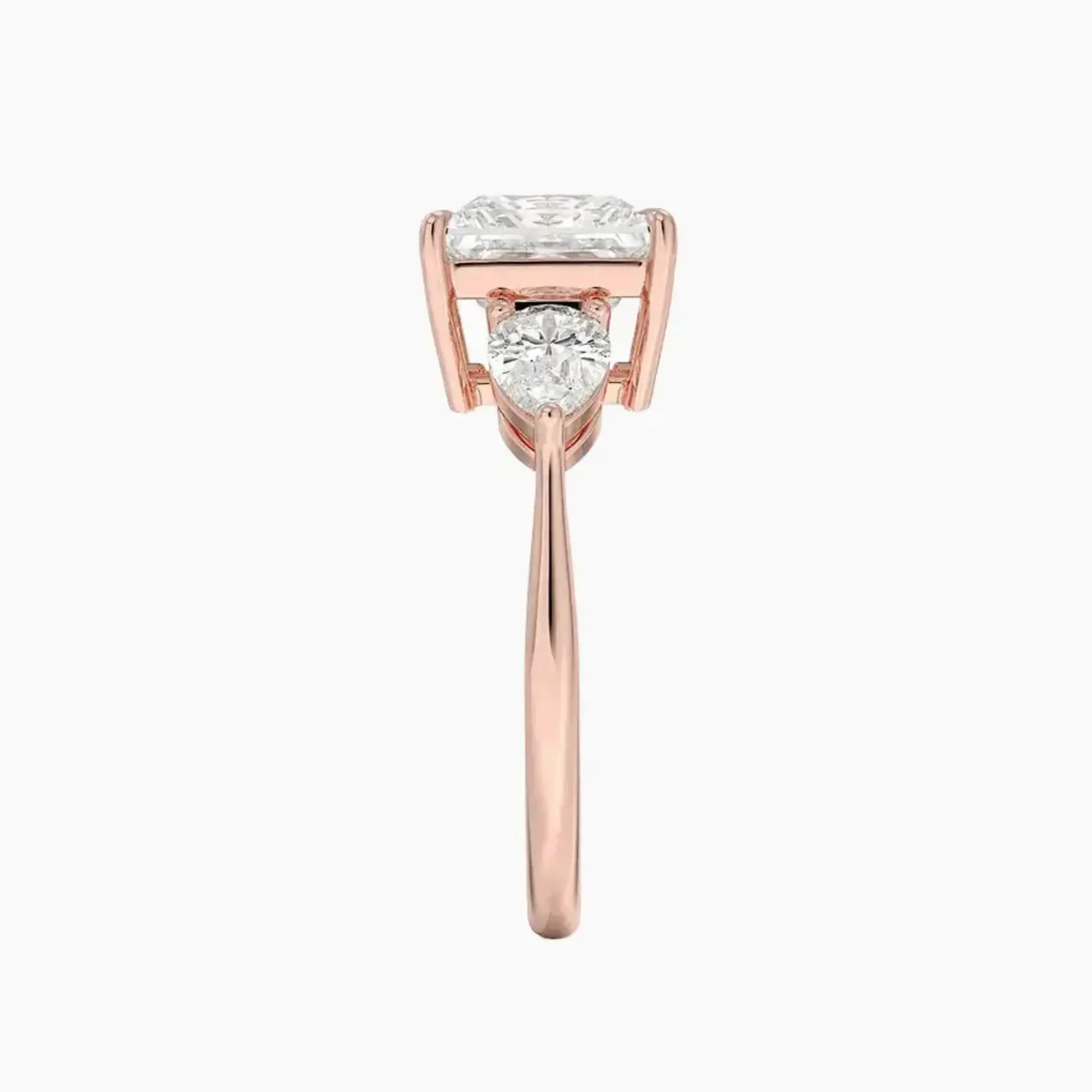 OBSER642 - Calliope Three Stone Princess engagement ring setting view 6