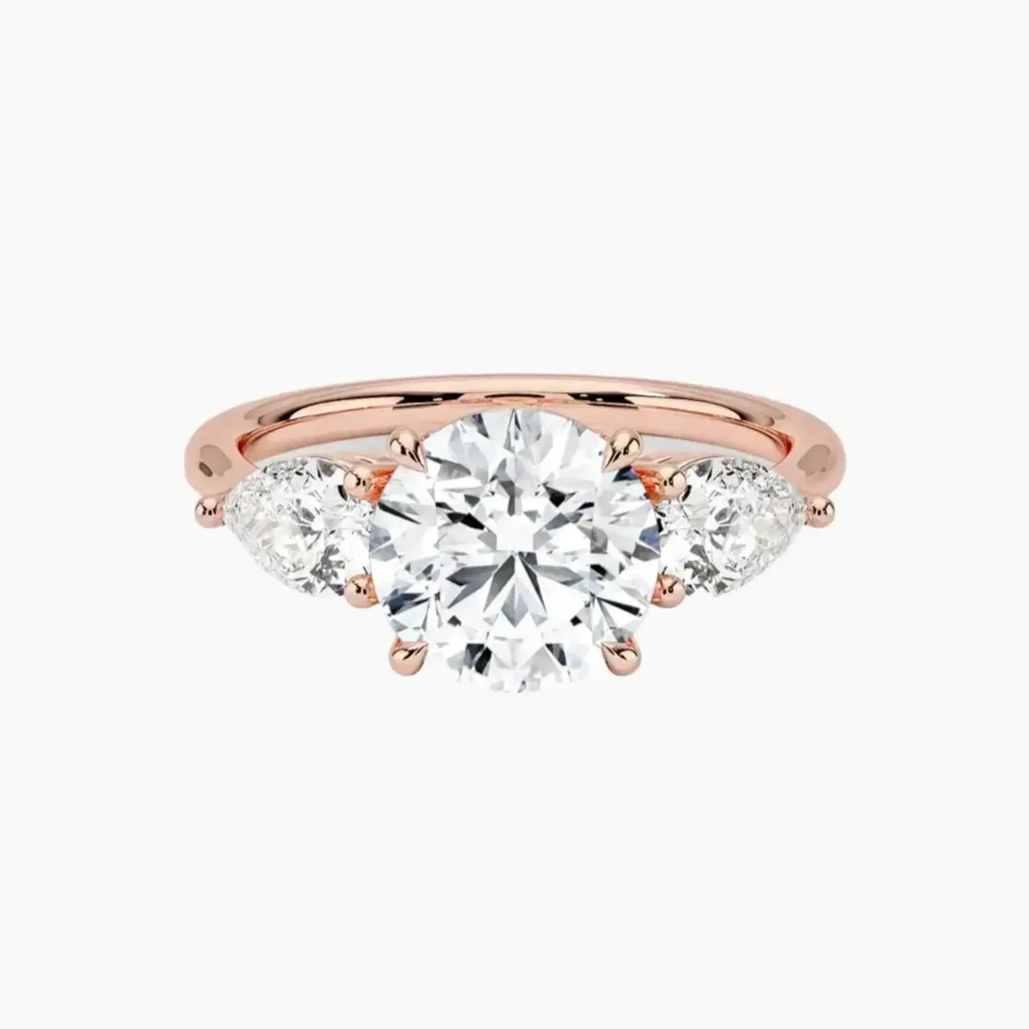 OBSER645 - Calliope Three Stone Round engagement ring setting view 4