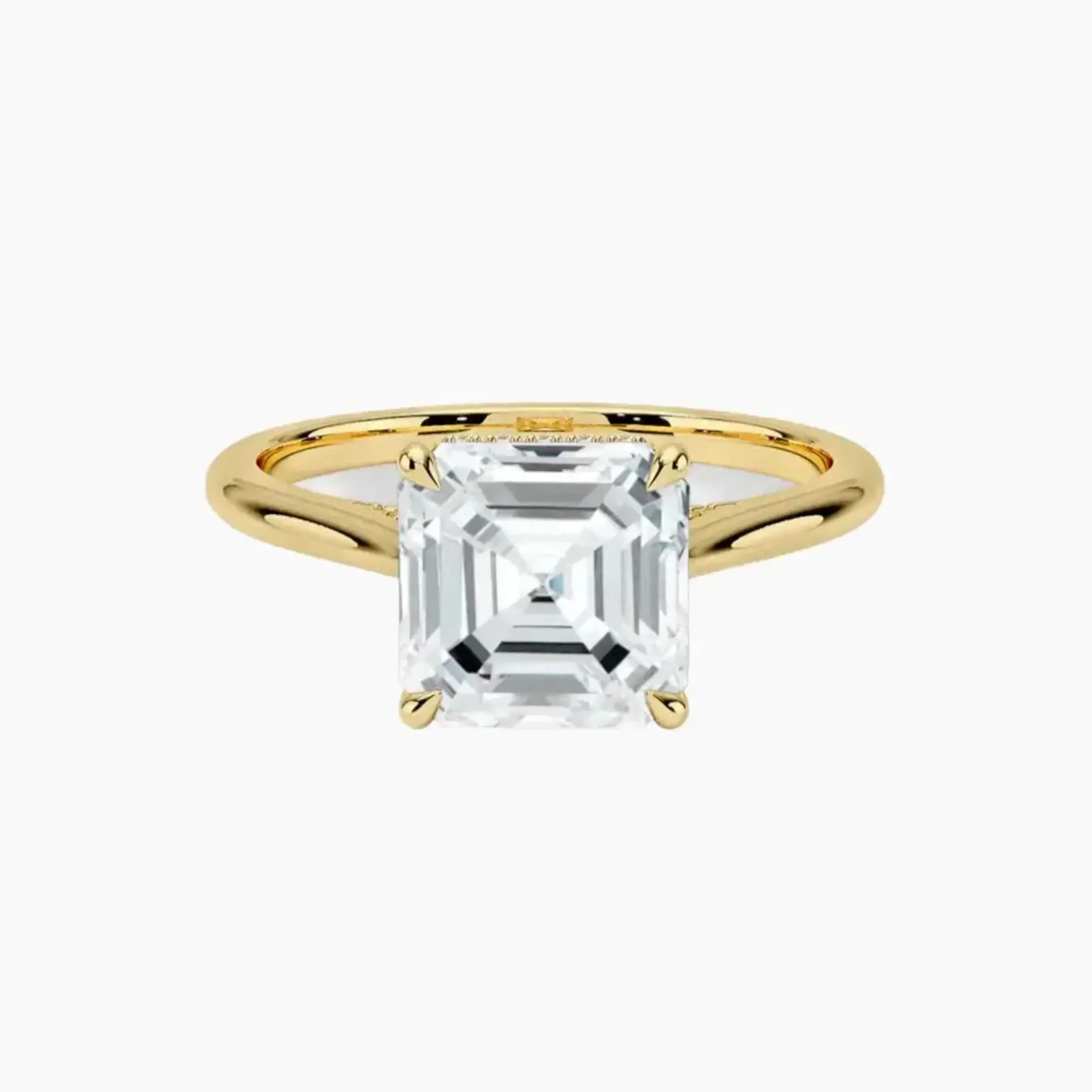 OBSER376 - Hestia Solitaire Asscher engagement ring setting view 7