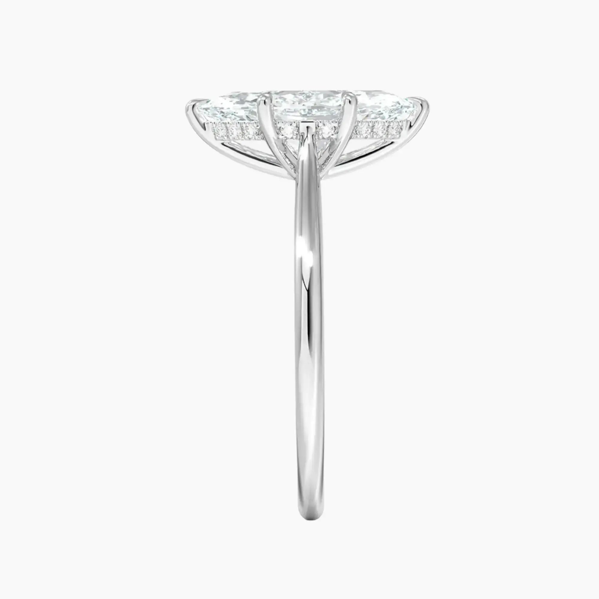 OBSER004 - Hestia Solitaire Marquise engagement ring setting view 3