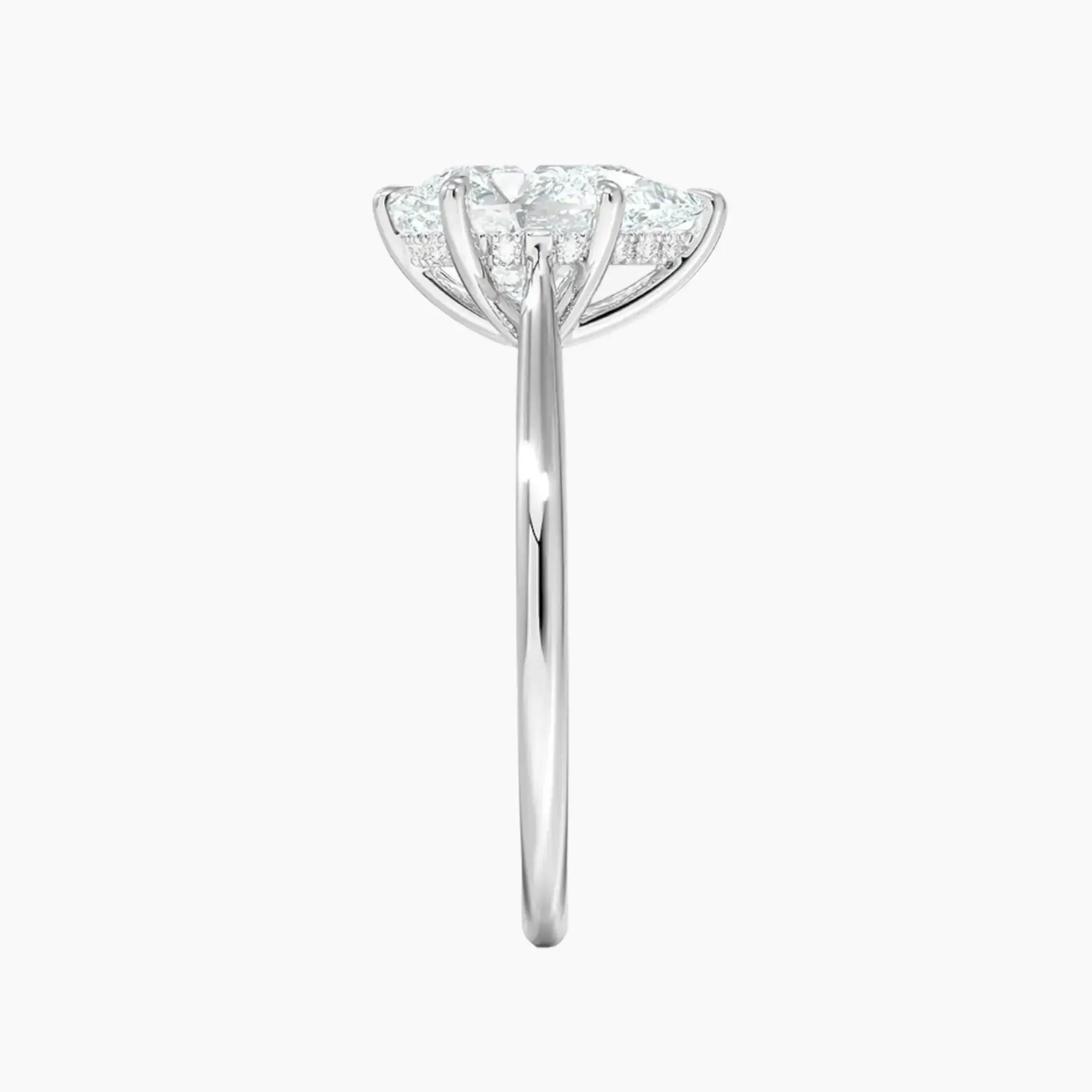 OBSER158 - Hestia Solitaire Pear engagement ring setting view 3