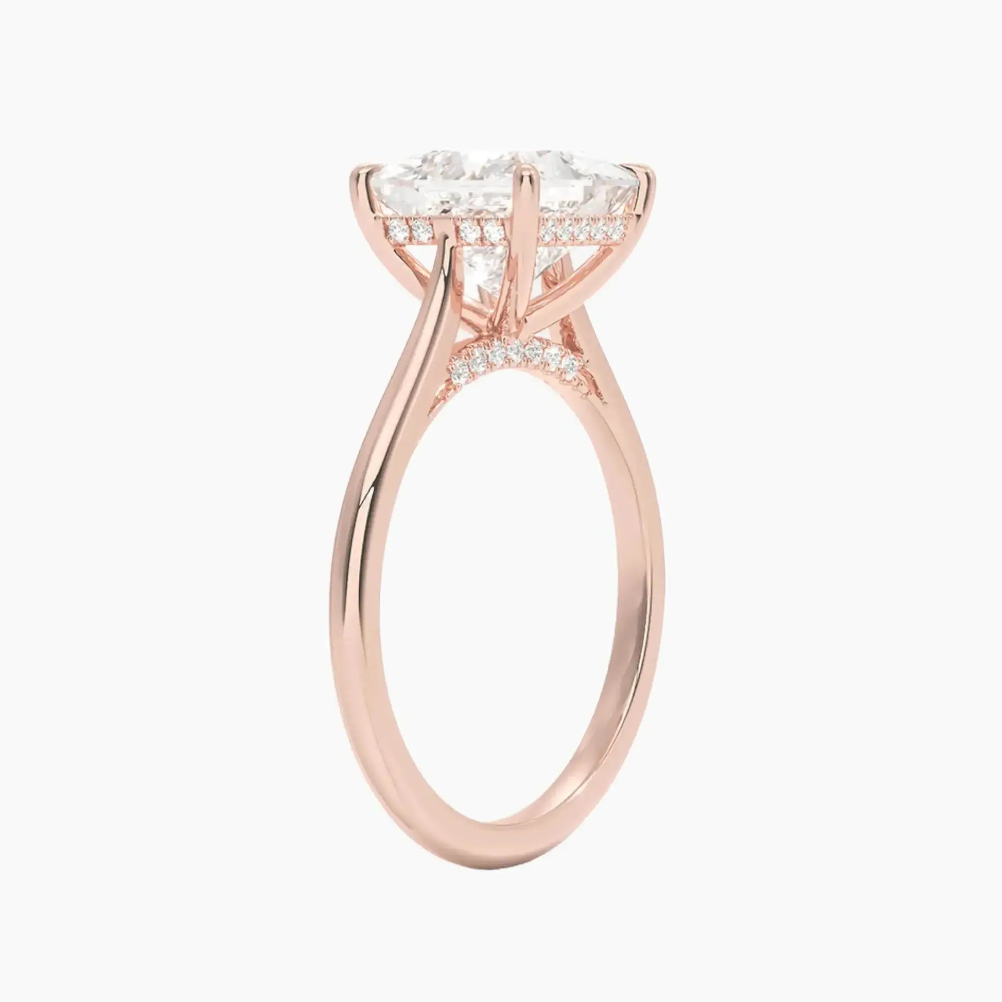 OBSER377 - Hestia Solitaire Princess engagement ring setting view 5