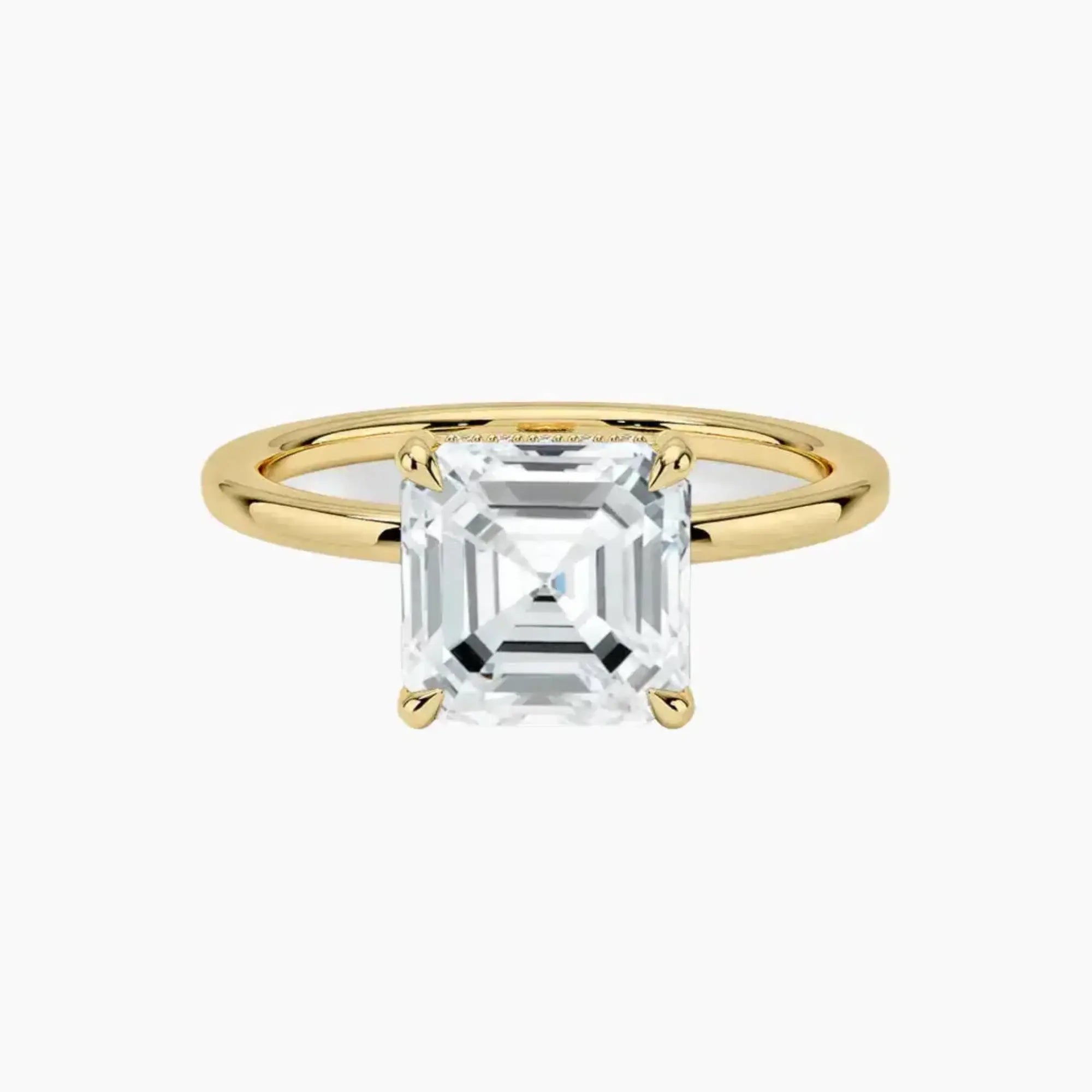 OBSER379 - Dahlia Solitaire Asscher engagement ring setting view 7