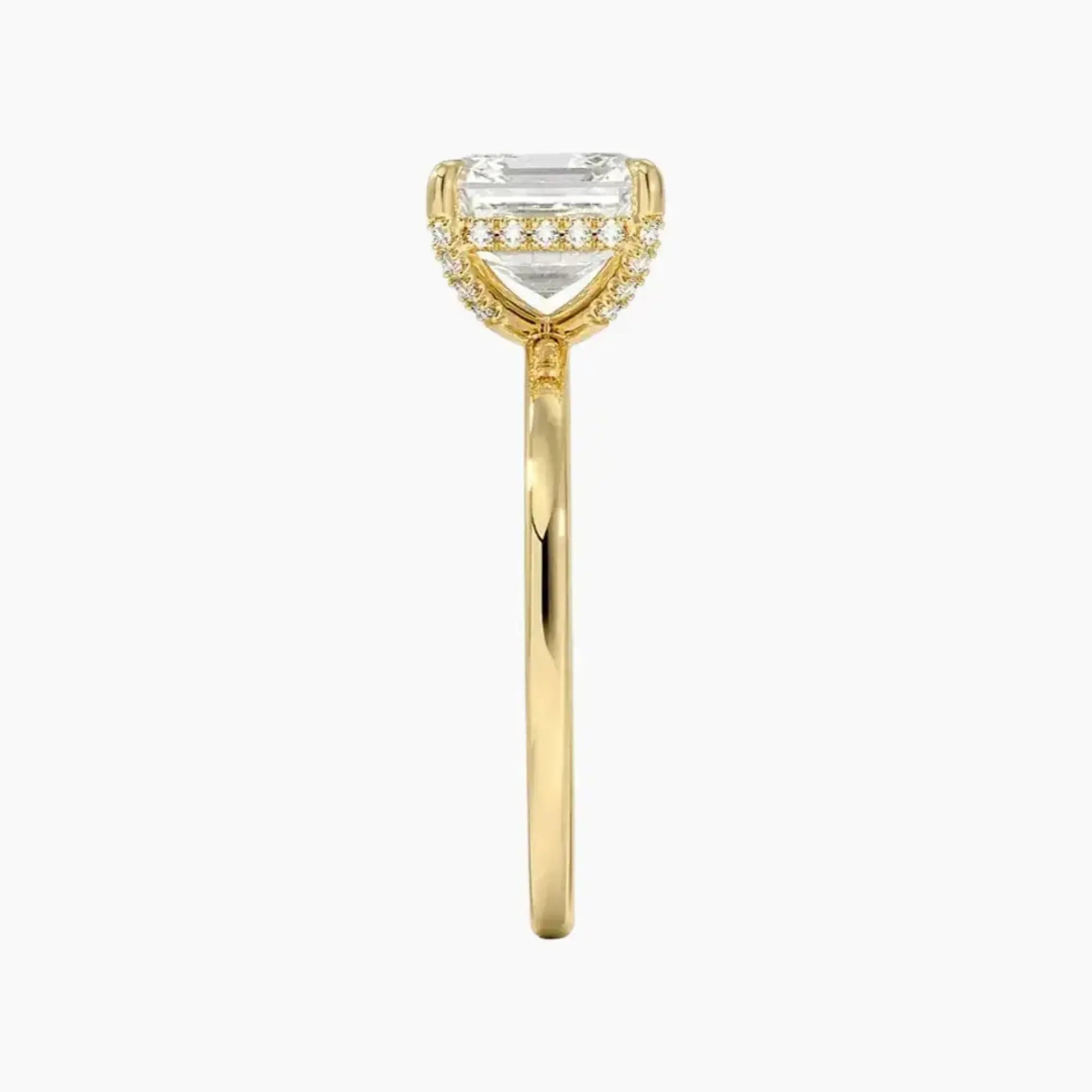 OBSER379 - Dahlia Solitaire Asscher engagement ring setting view 9