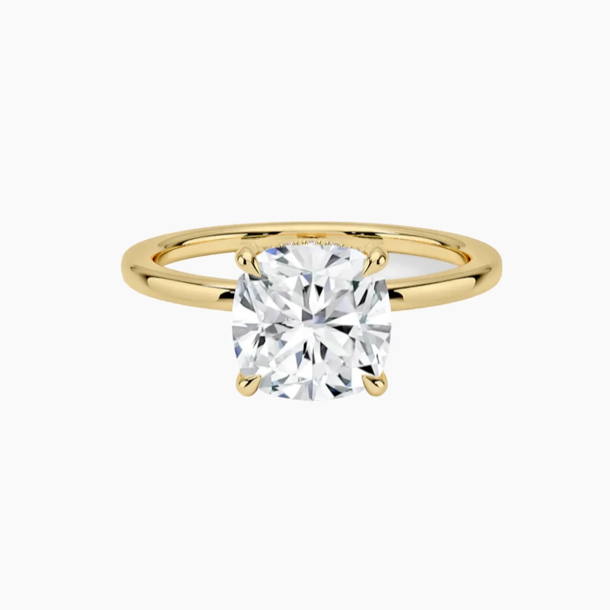 OBSER383 - Dahlia Solitaire Cushion engagement ring setting view 7