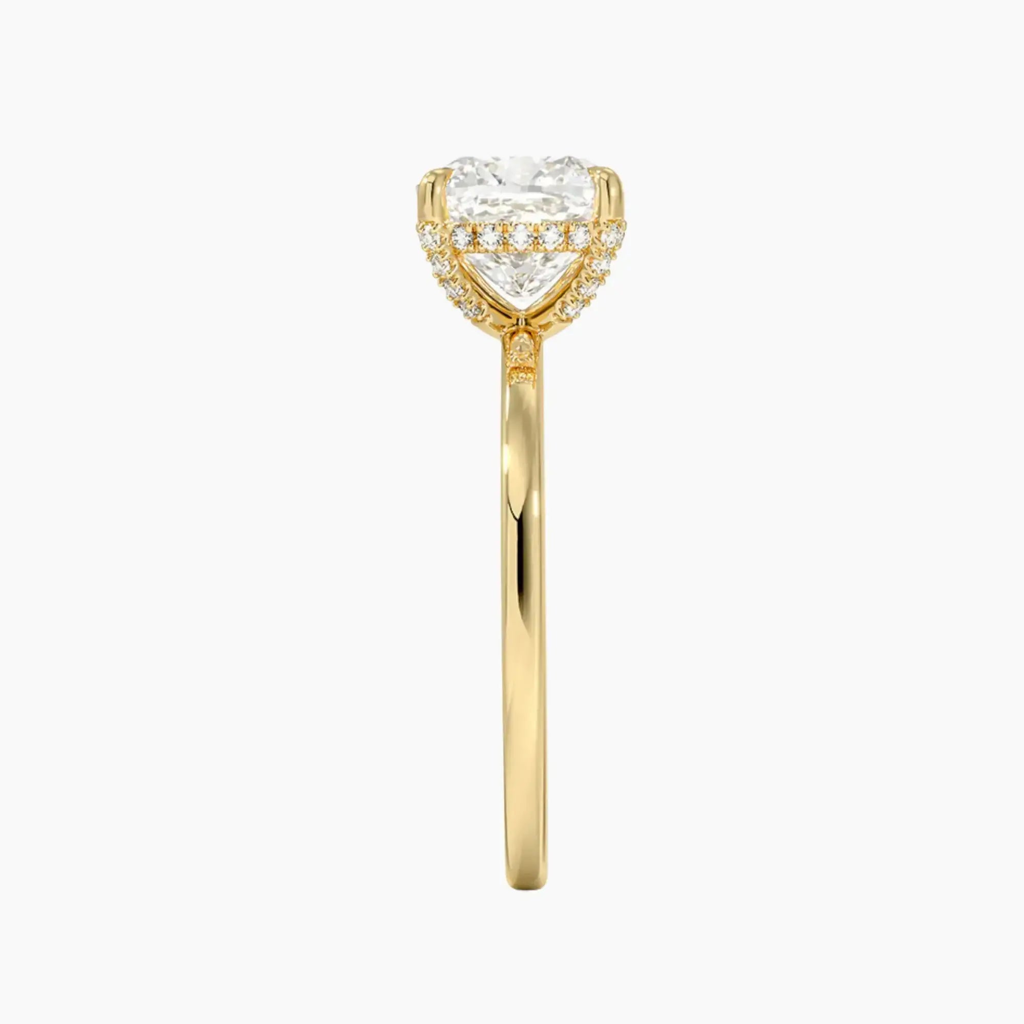 OBSER383 - Dahlia Solitaire Cushion engagement ring setting view 9
