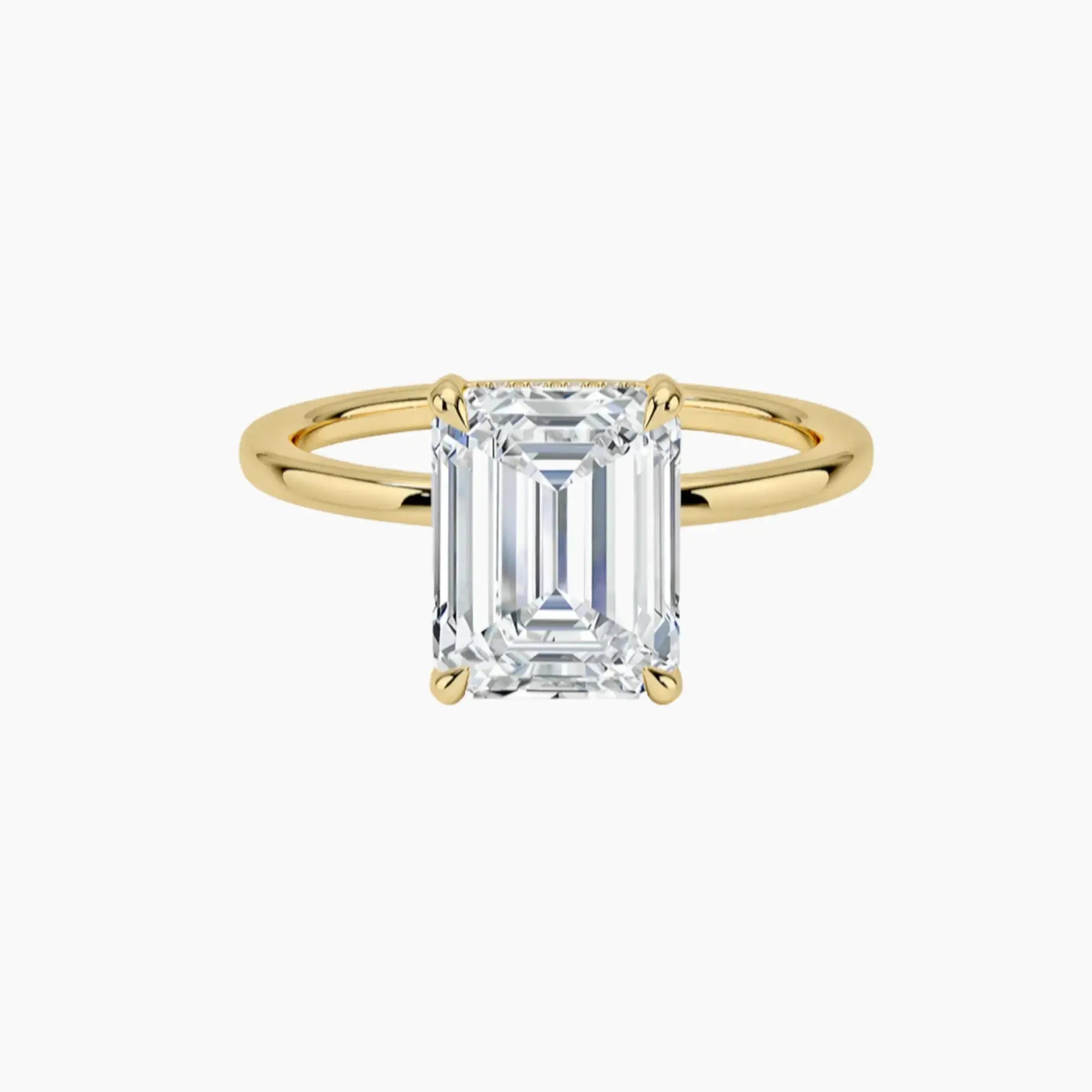 OBSER380 - Dahlia Solitaire Emerald engagement ring setting view 7