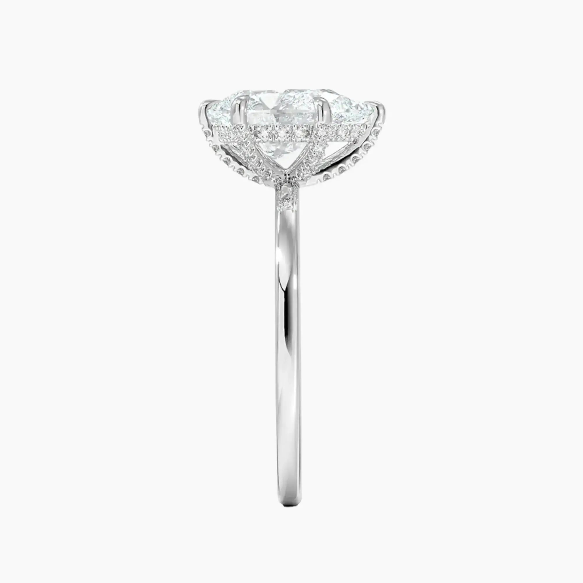 OBSER382 - Dahlia Solitaire Pear engagement ring setting view 3
