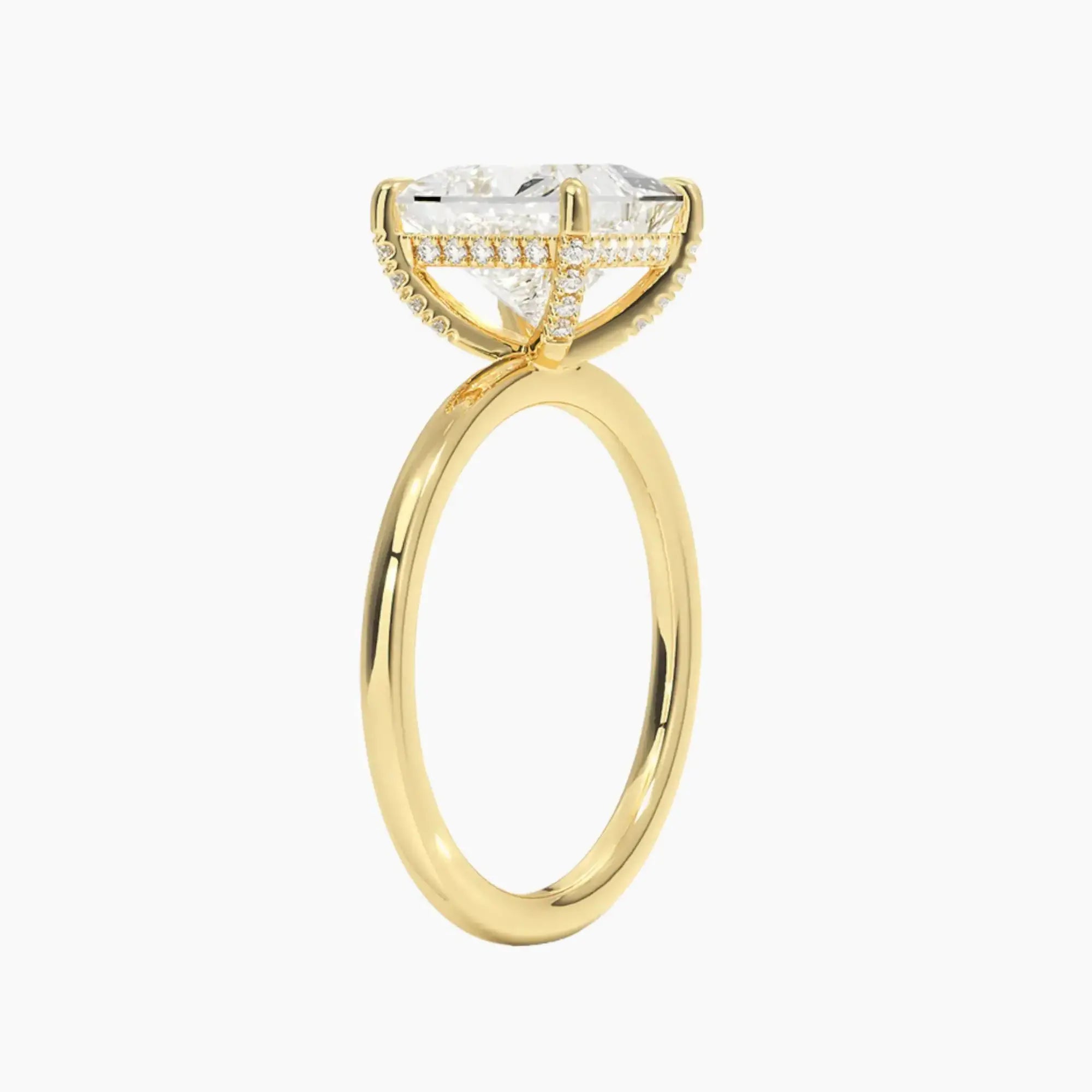 OBSER381 - Dahlia Solitaire Princess engagement ring setting view 8