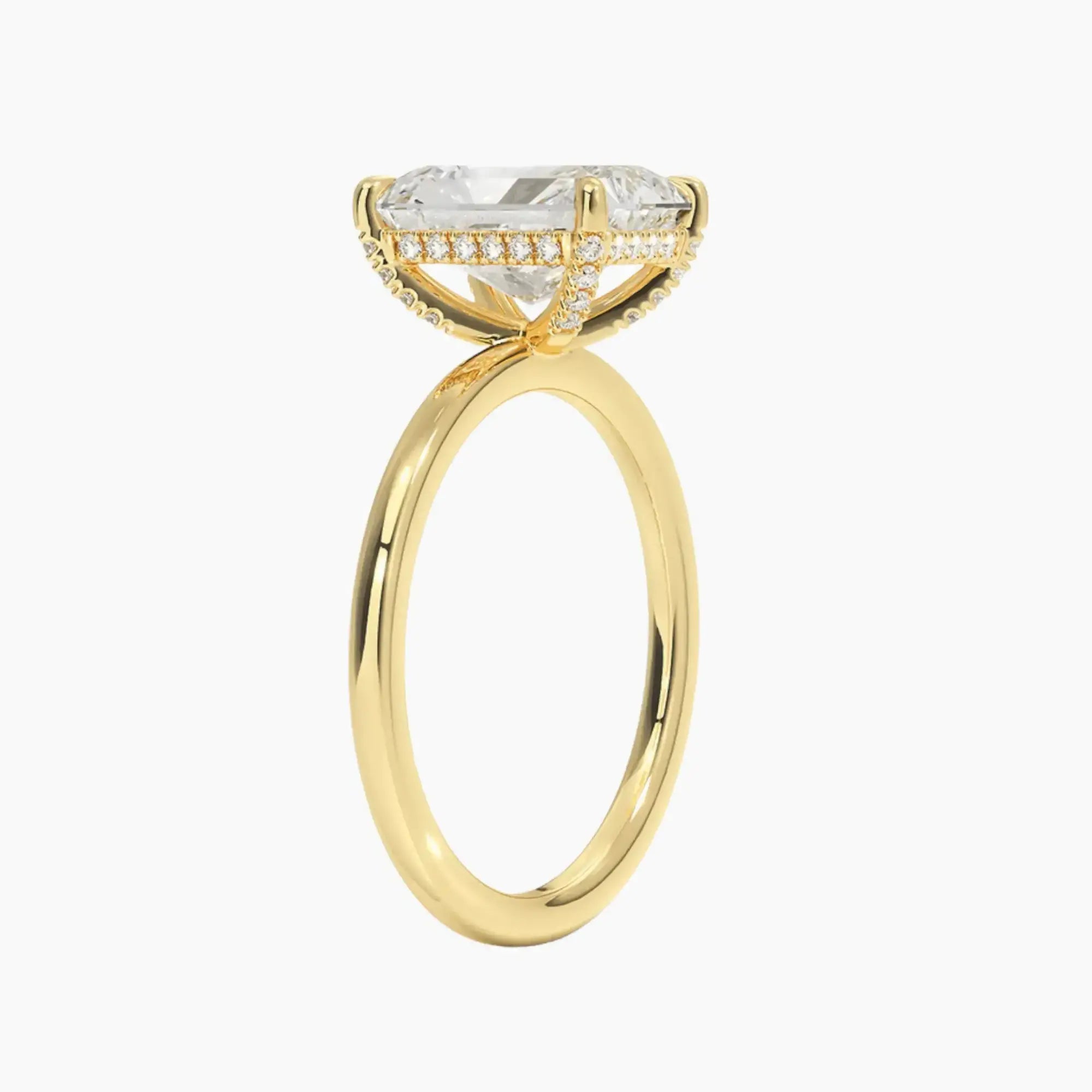 OBSER378 - Dahlia Solitaire Radiant engagement ring setting view 8