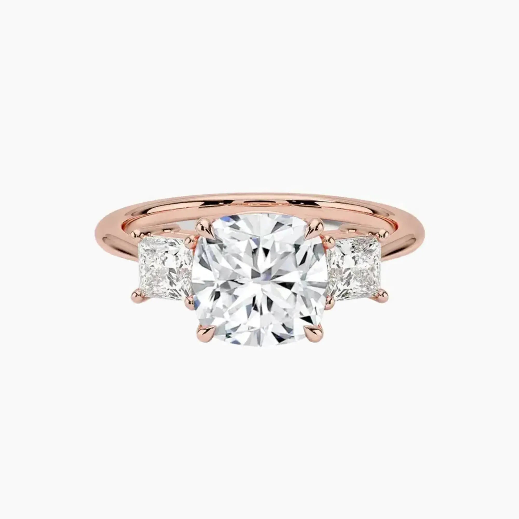 OBSER539 - Vespera Three Stone Cushion engagement ring setting view 4