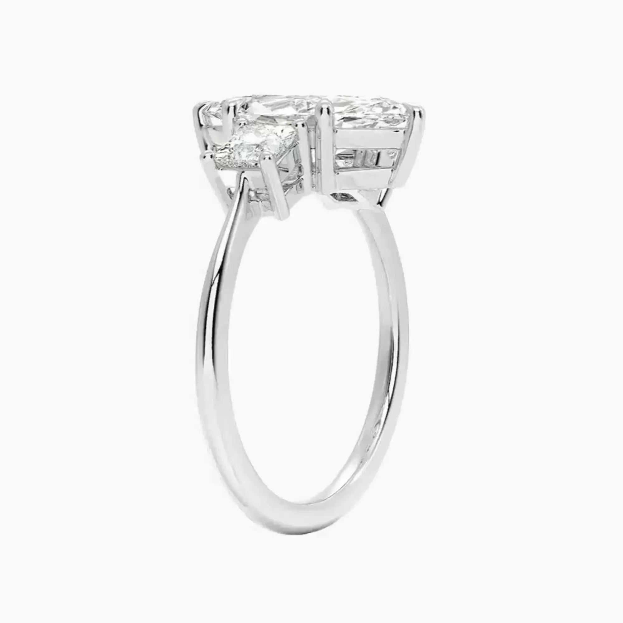 OBSER535 - Vespera Three Stone Marquise engagement ring setting view 2