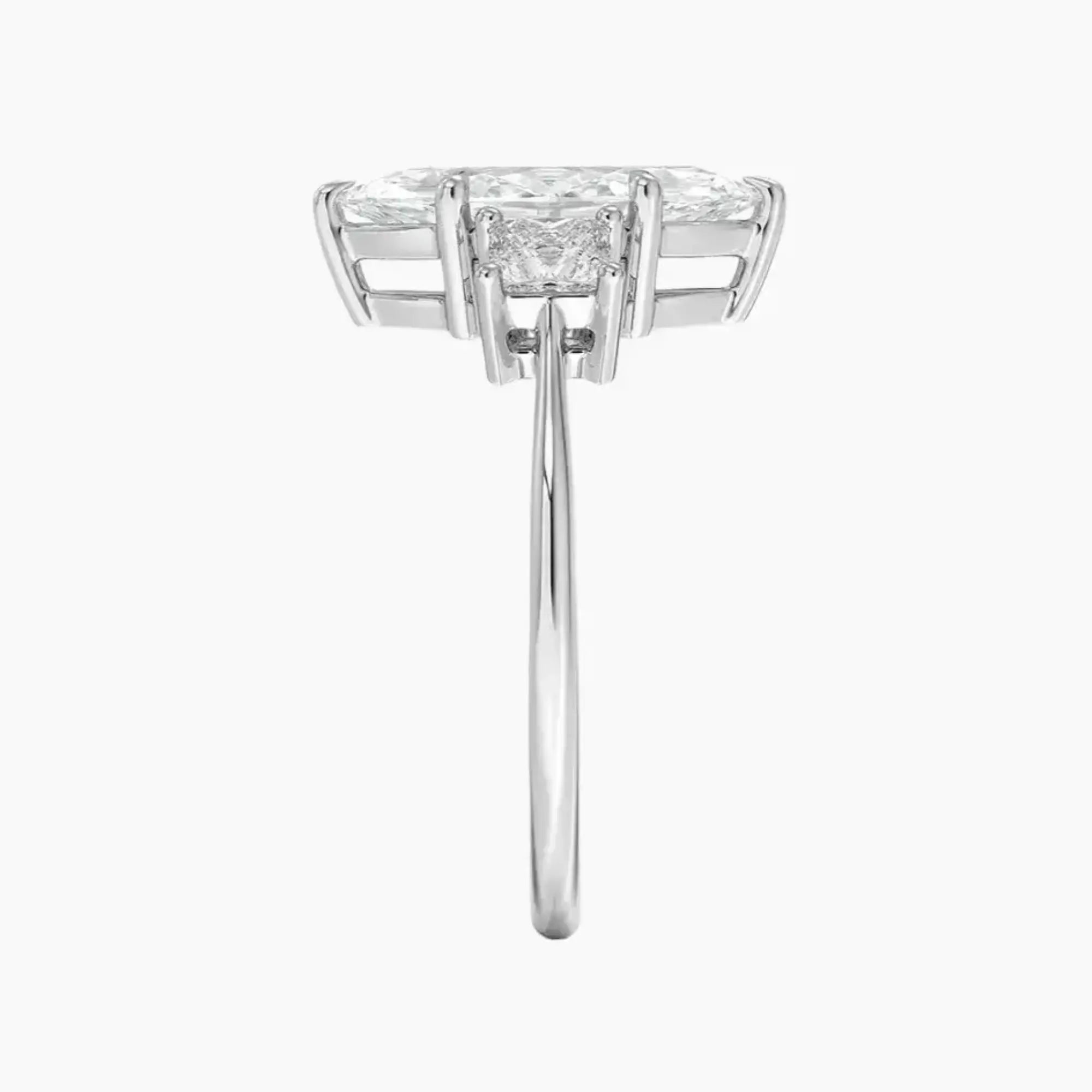 OBSER535 - Vespera Three Stone Marquise engagement ring setting view 3