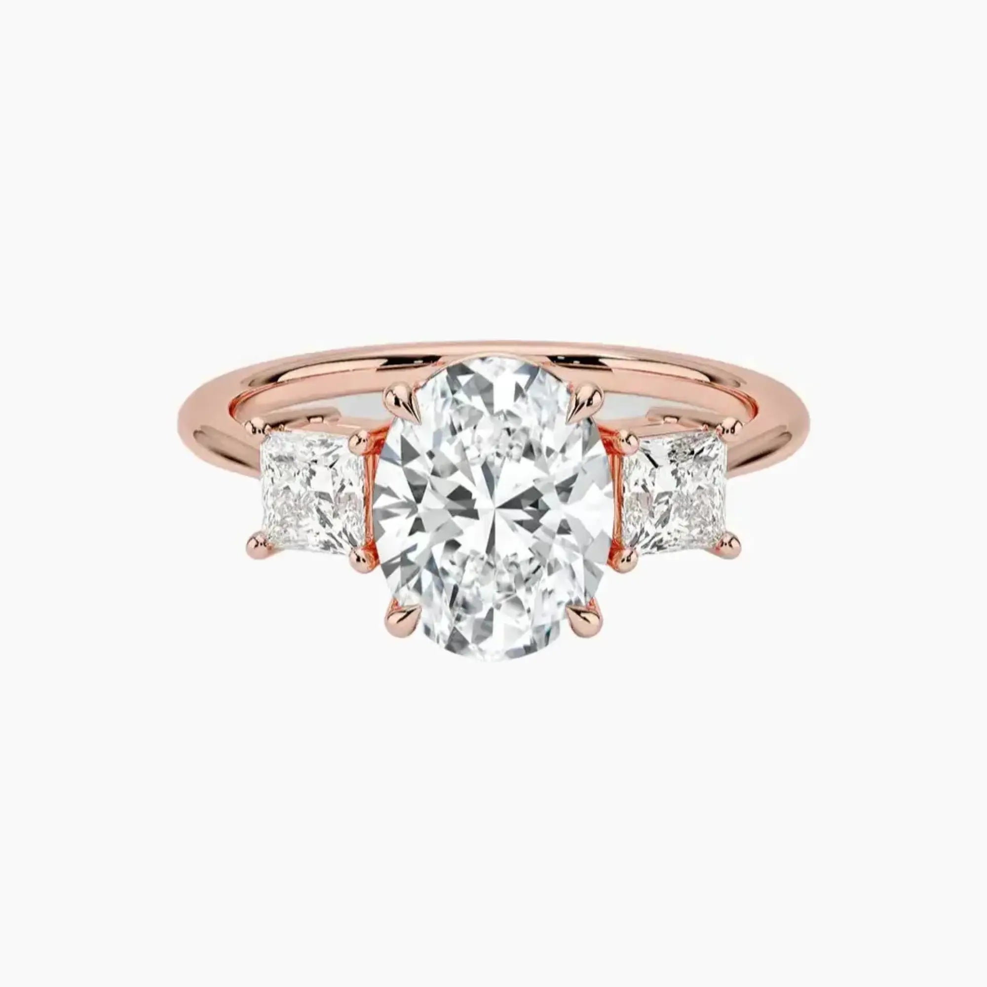 OBSER540 - Vespera Three Stone Oval engagement ring setting view 4