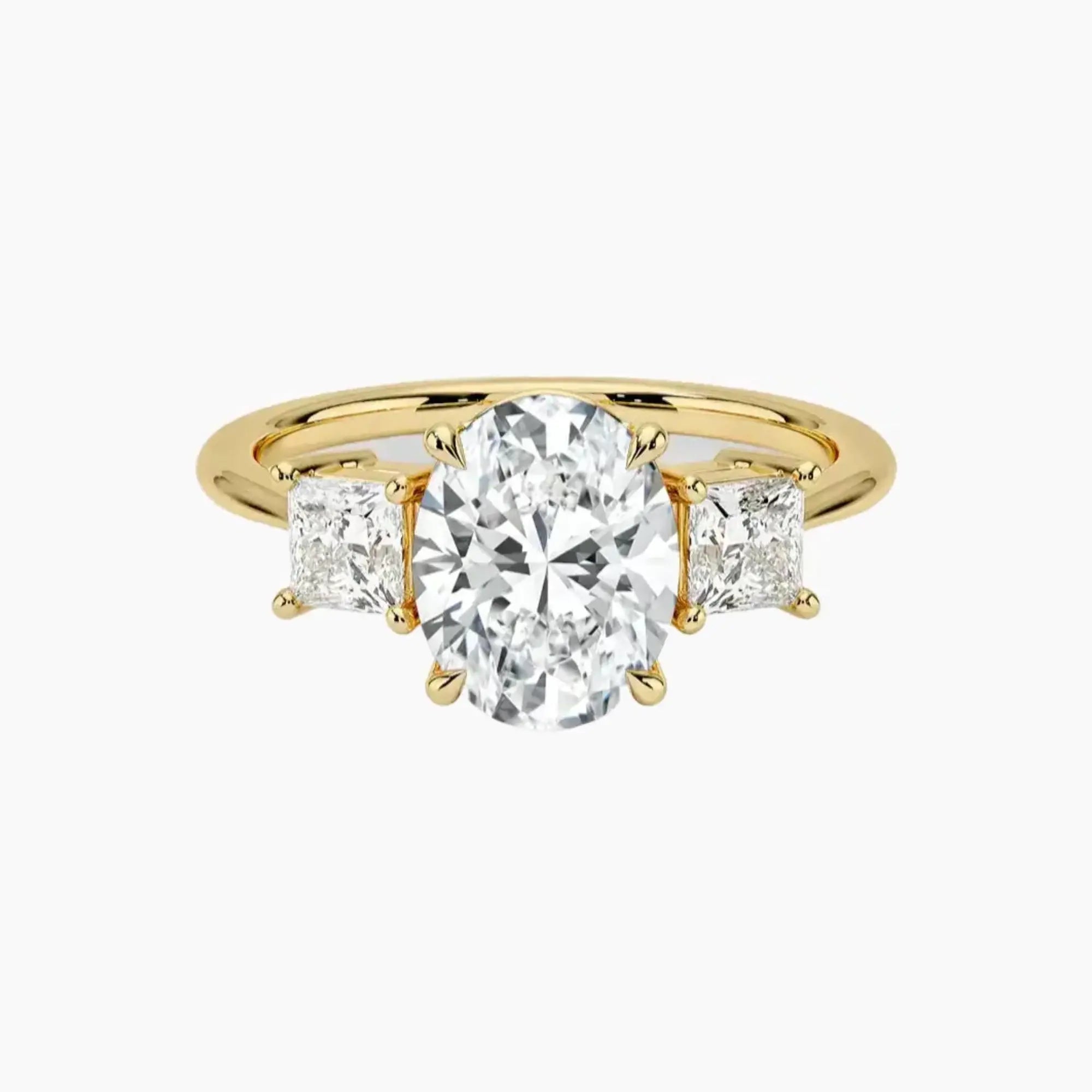 OBSER540 - Vespera Three Stone Oval engagement ring setting view 7