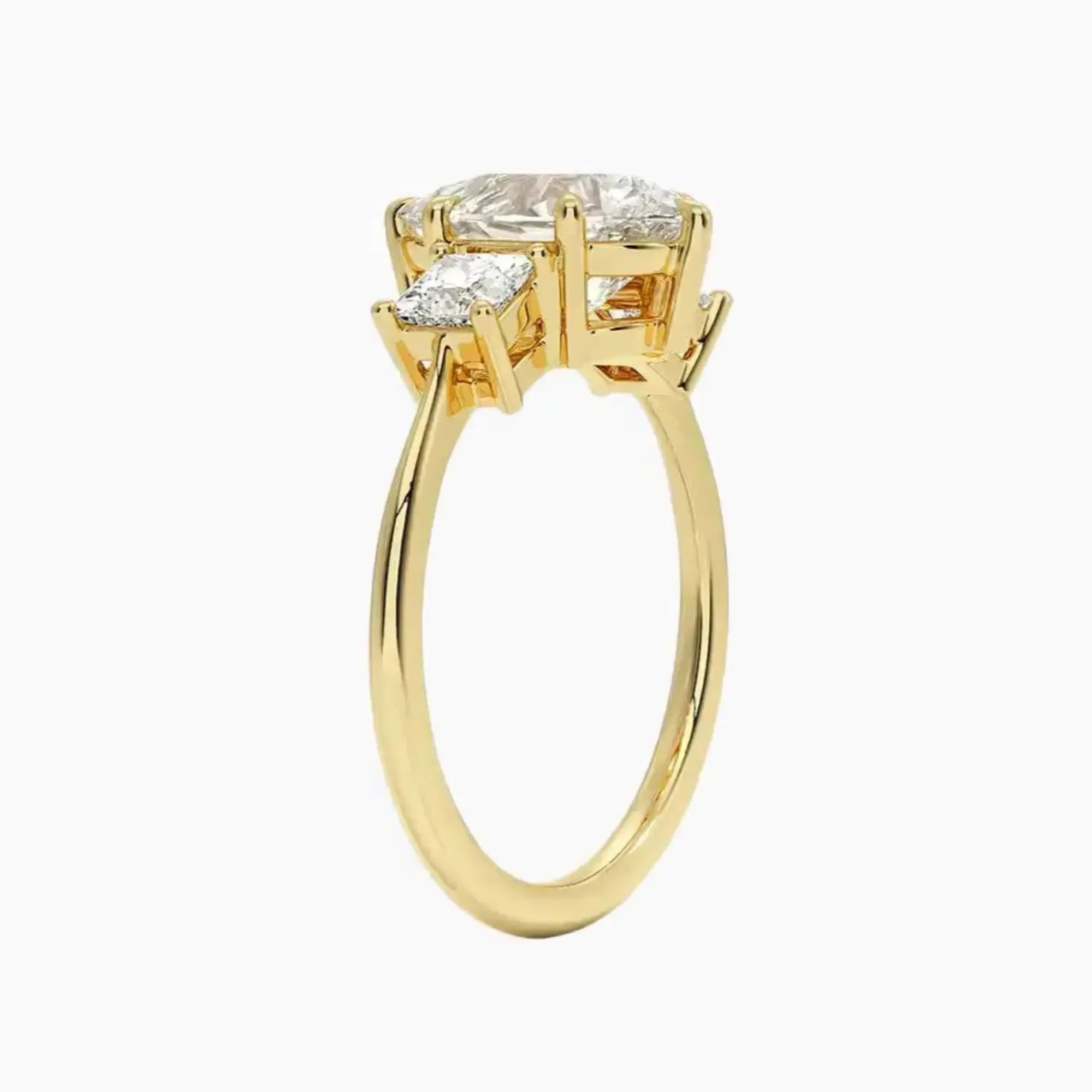 OBSER538 - Vespera Three Stone Pear engagement ring setting view 8