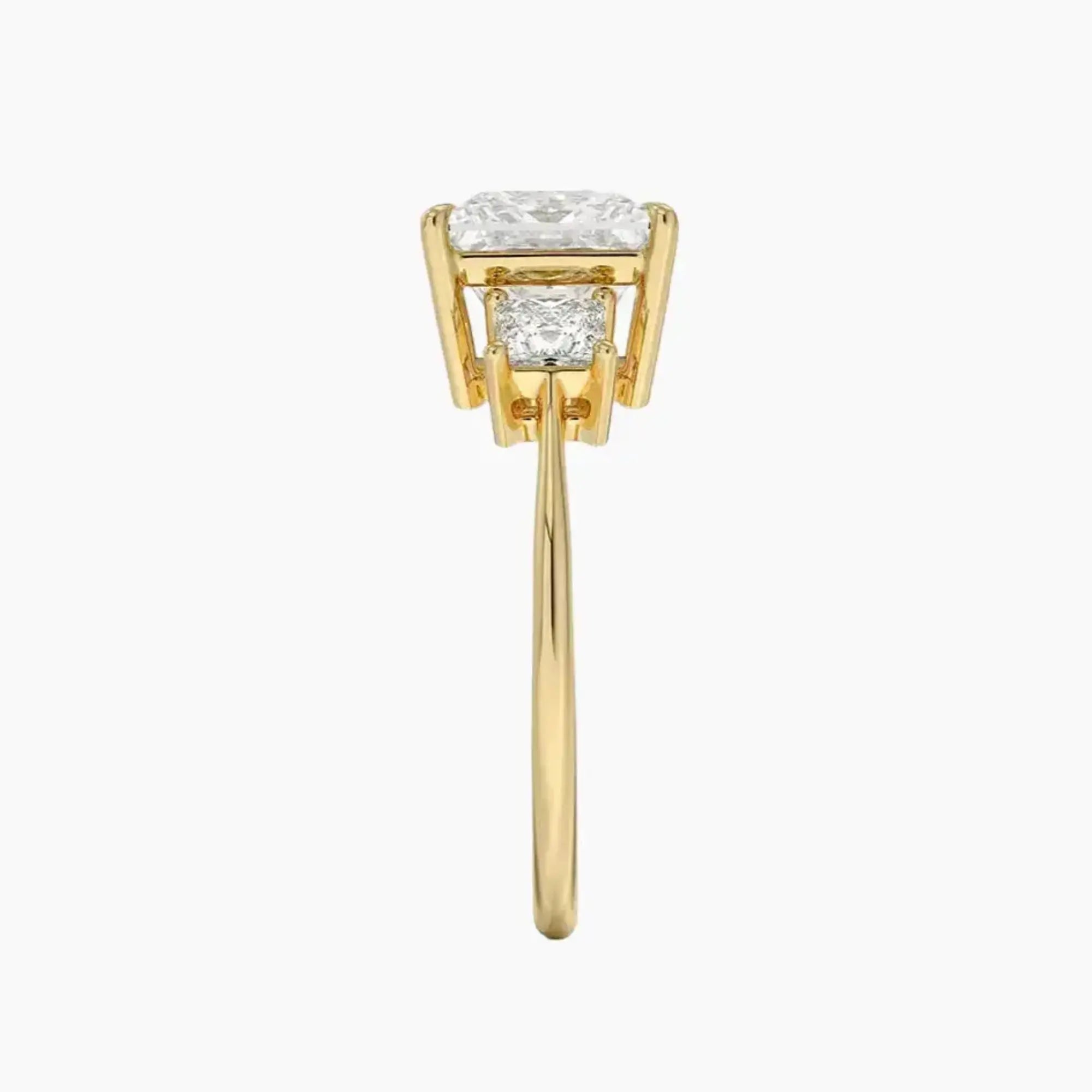 OBSER537 - Vespera Three Stone Princess engagement ring setting view 9