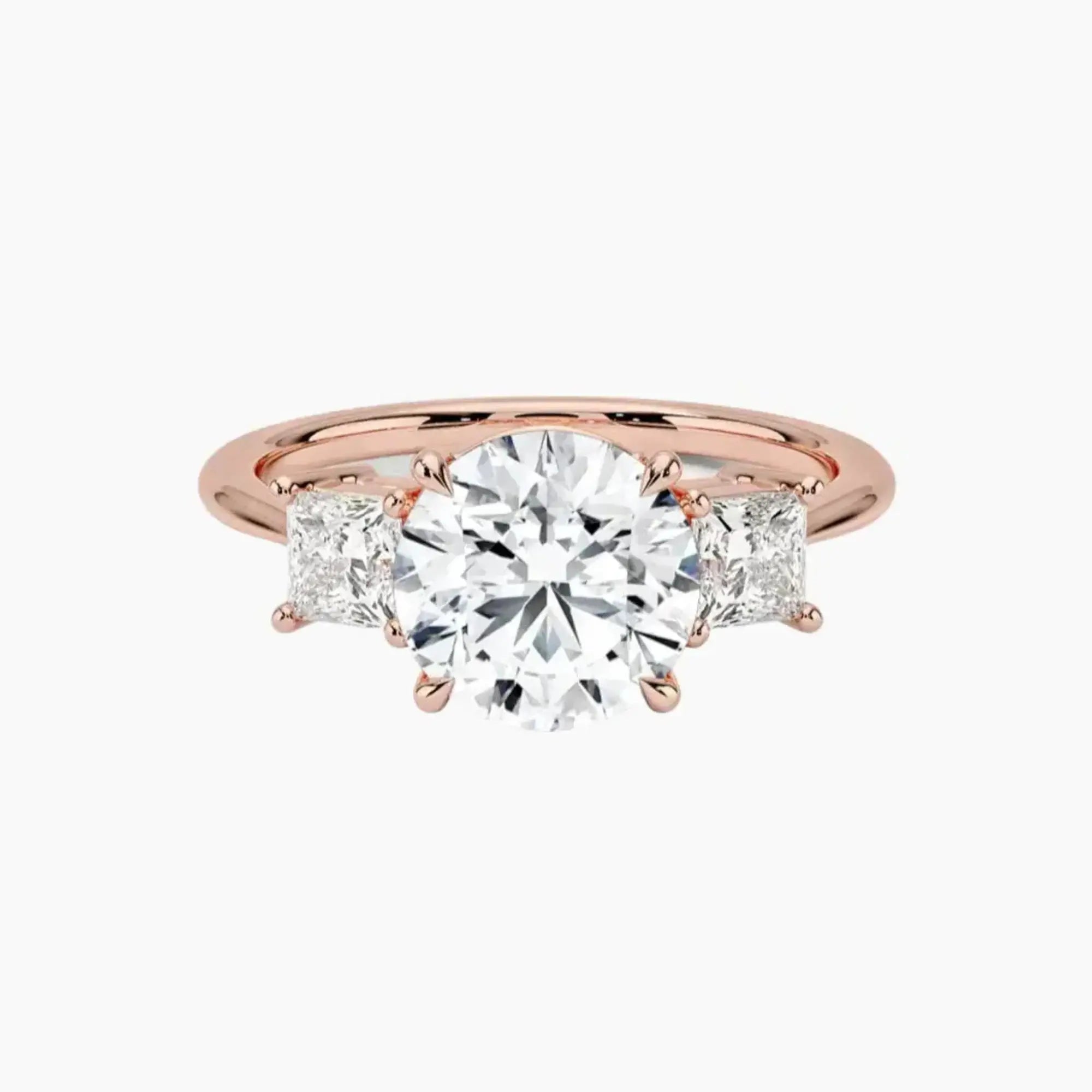 OBSER541 - Vespera Three Stone Round engagement ring setting view 4
