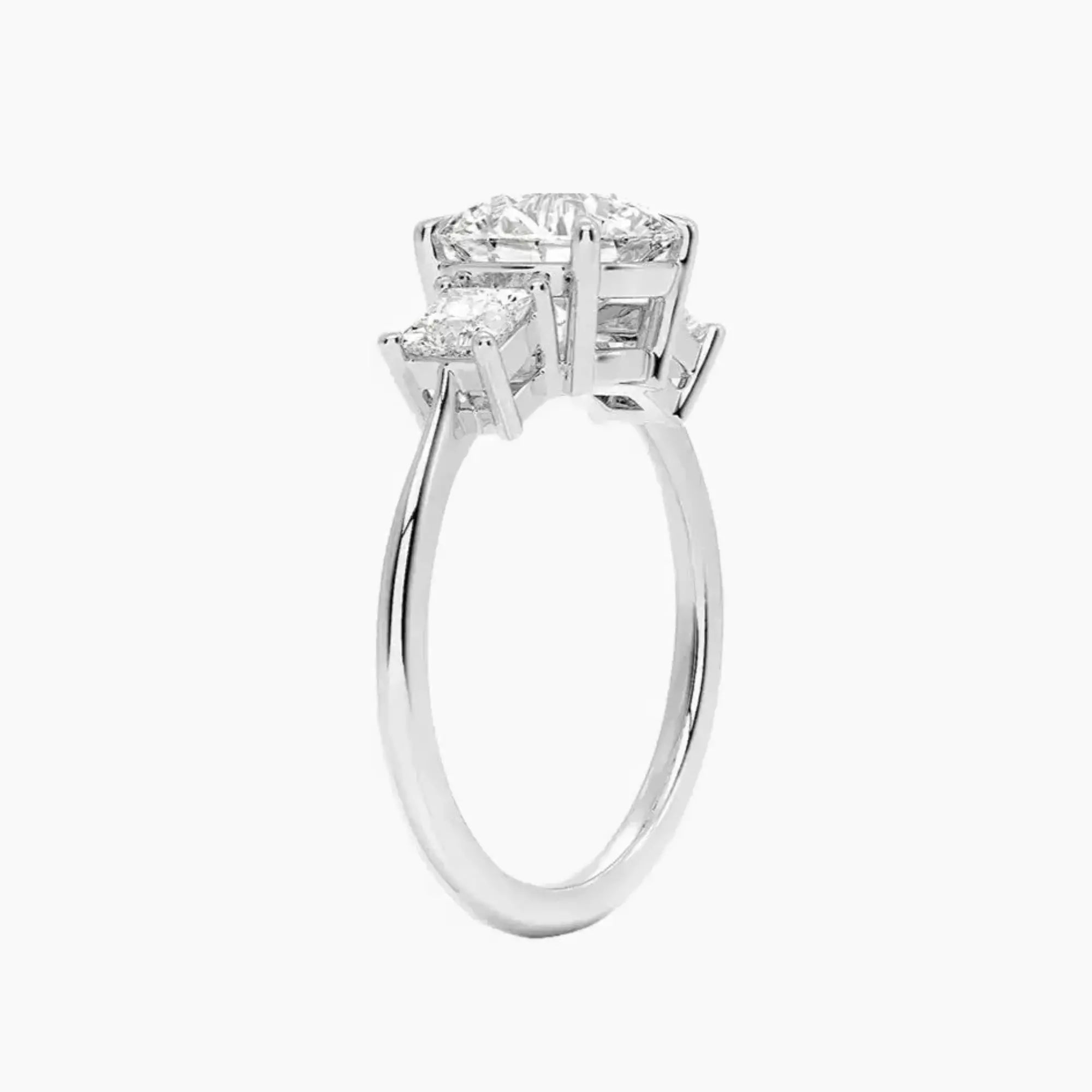 OBSER541 - Vespera Three Stone Round engagement ring setting view 2
