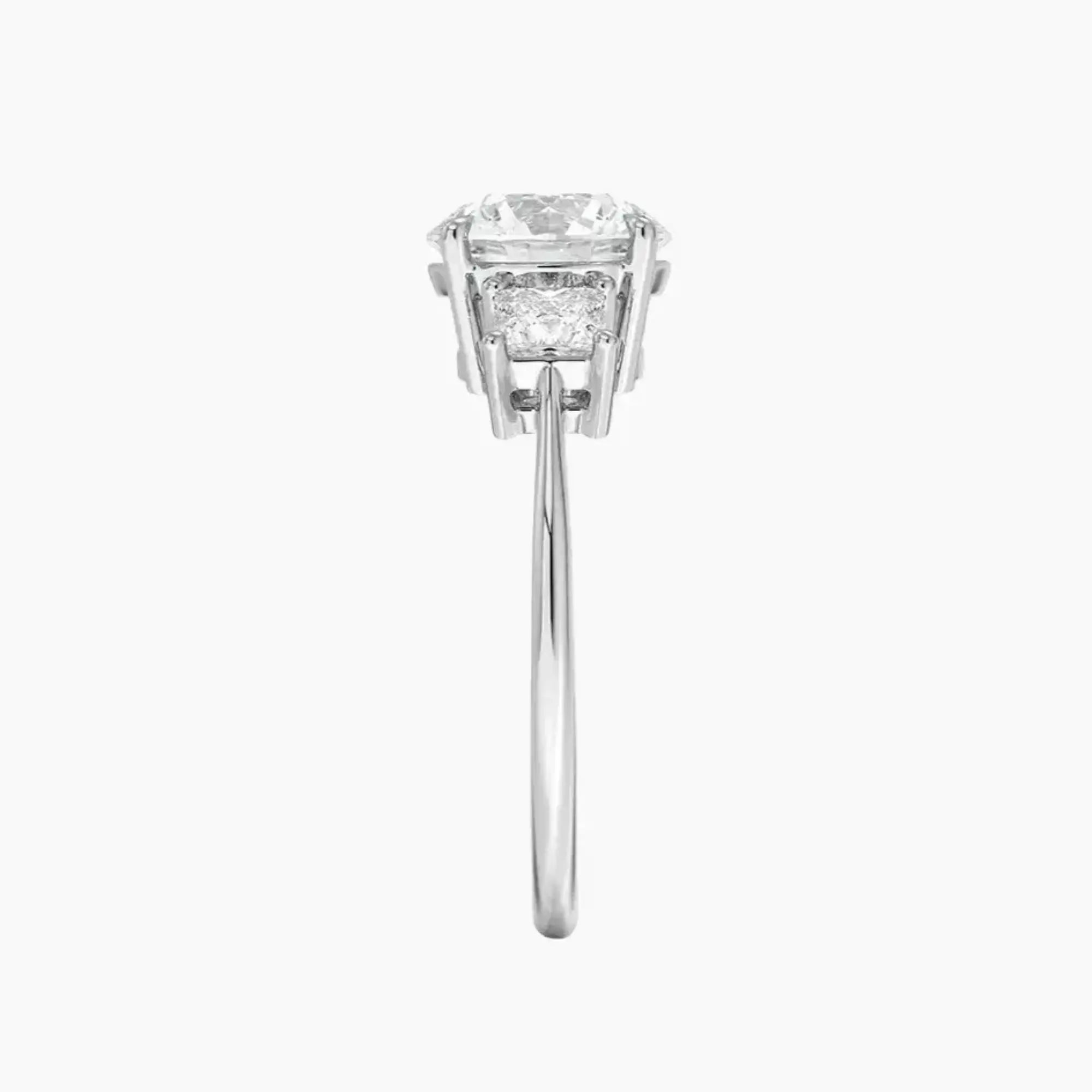 OBSER541 - Vespera Three Stone Round engagement ring setting view 3