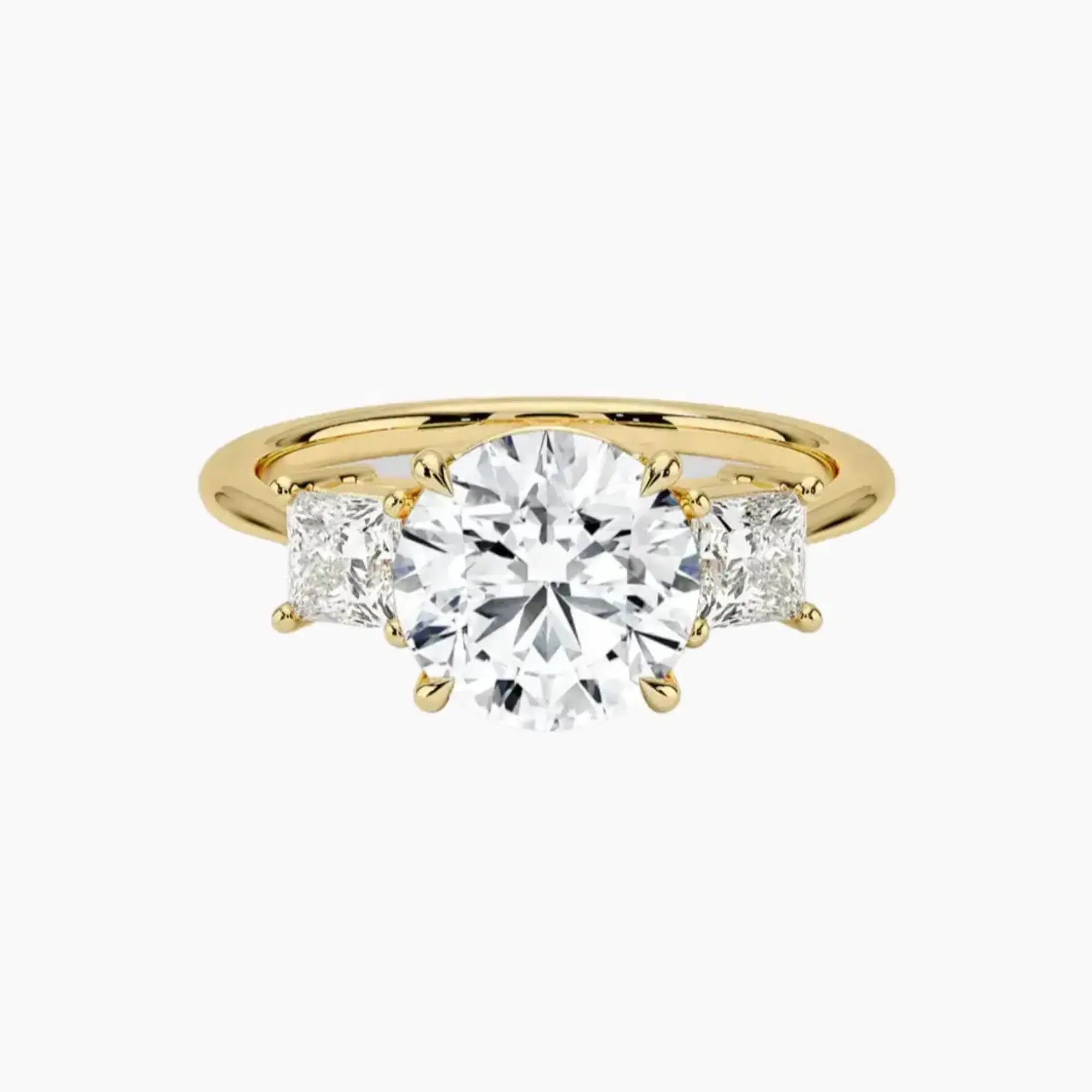 OBSER541 - Vespera Three Stone Round engagement ring setting view 7