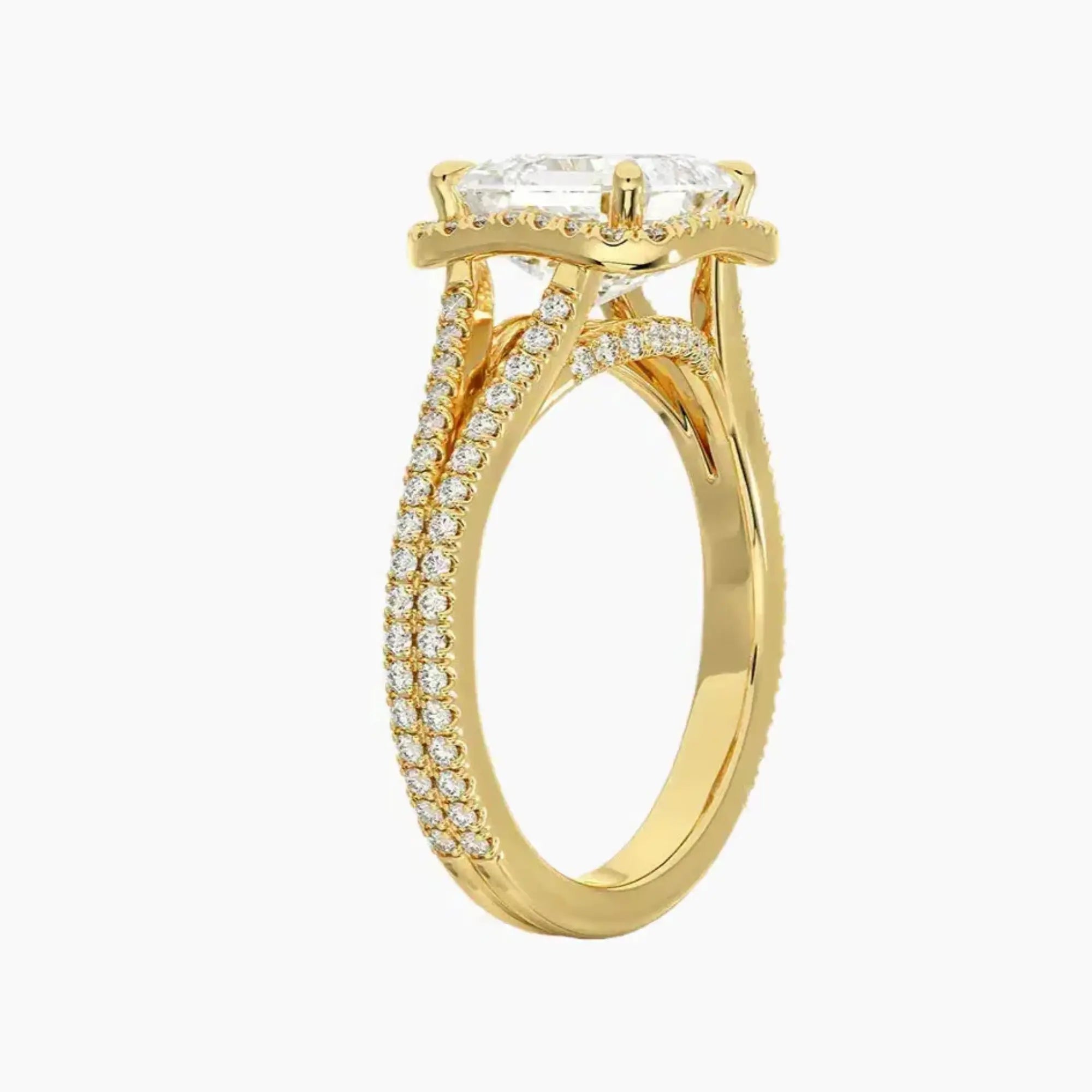 OBSER467 - Zephyrine Halo Asscher engagement ring setting view 8