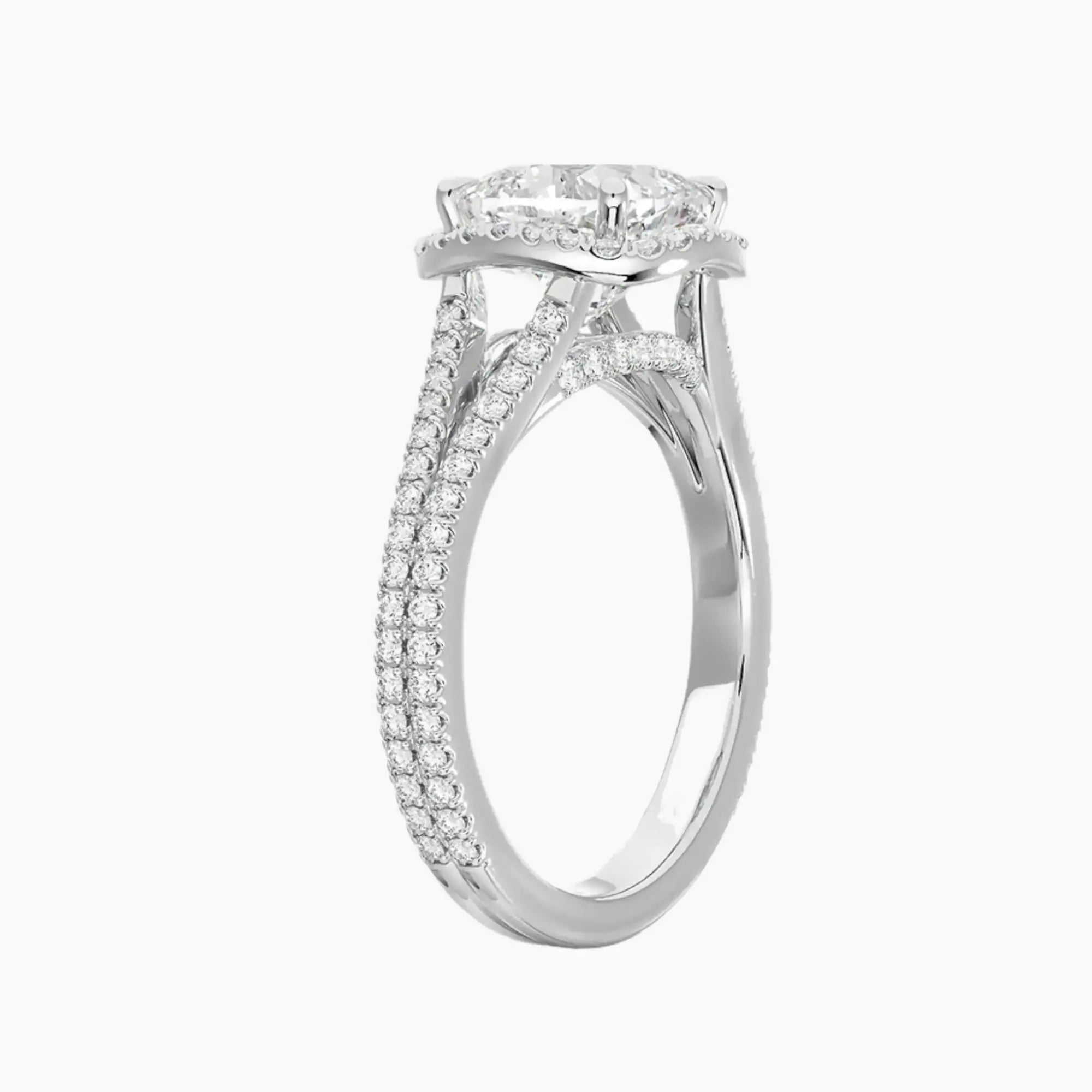 OBSER225 - Zephyrine Halo Cushion engagement ring setting view 2