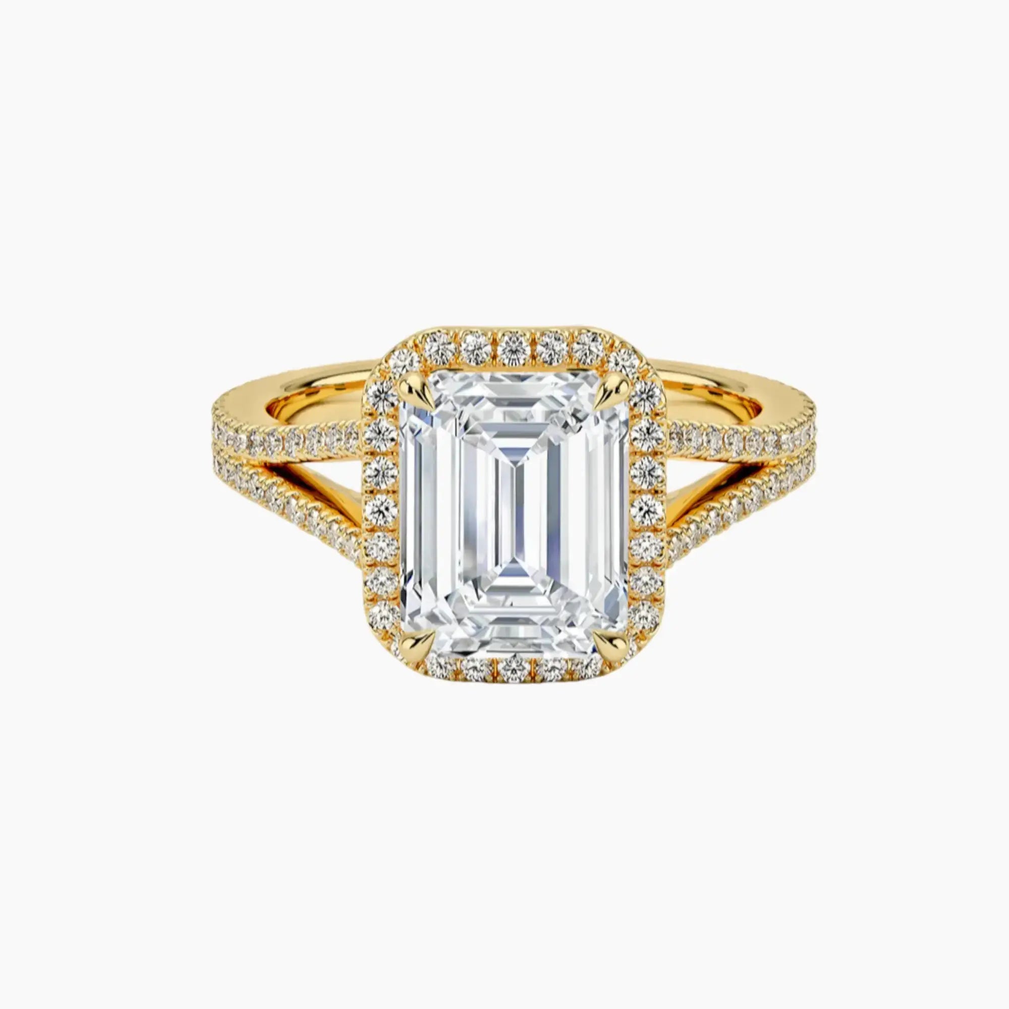 OBSER469 - Zephyrine Halo Emerald engagement ring setting view 7