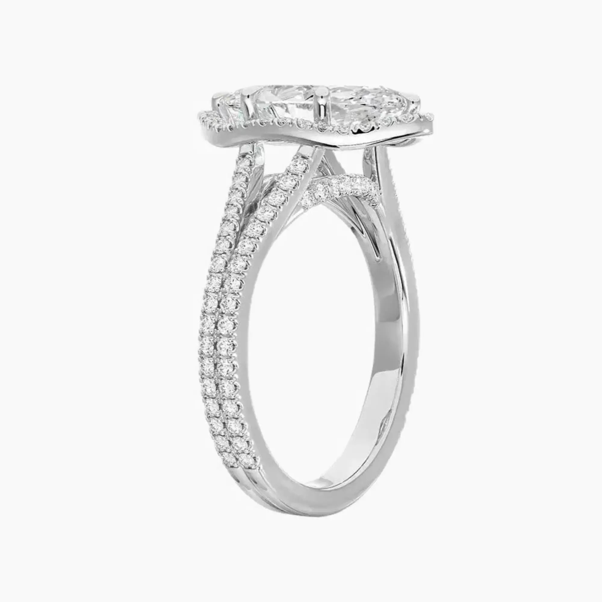 OBSER468 - Zephyrine Halo Marquise engagement ring setting view 2