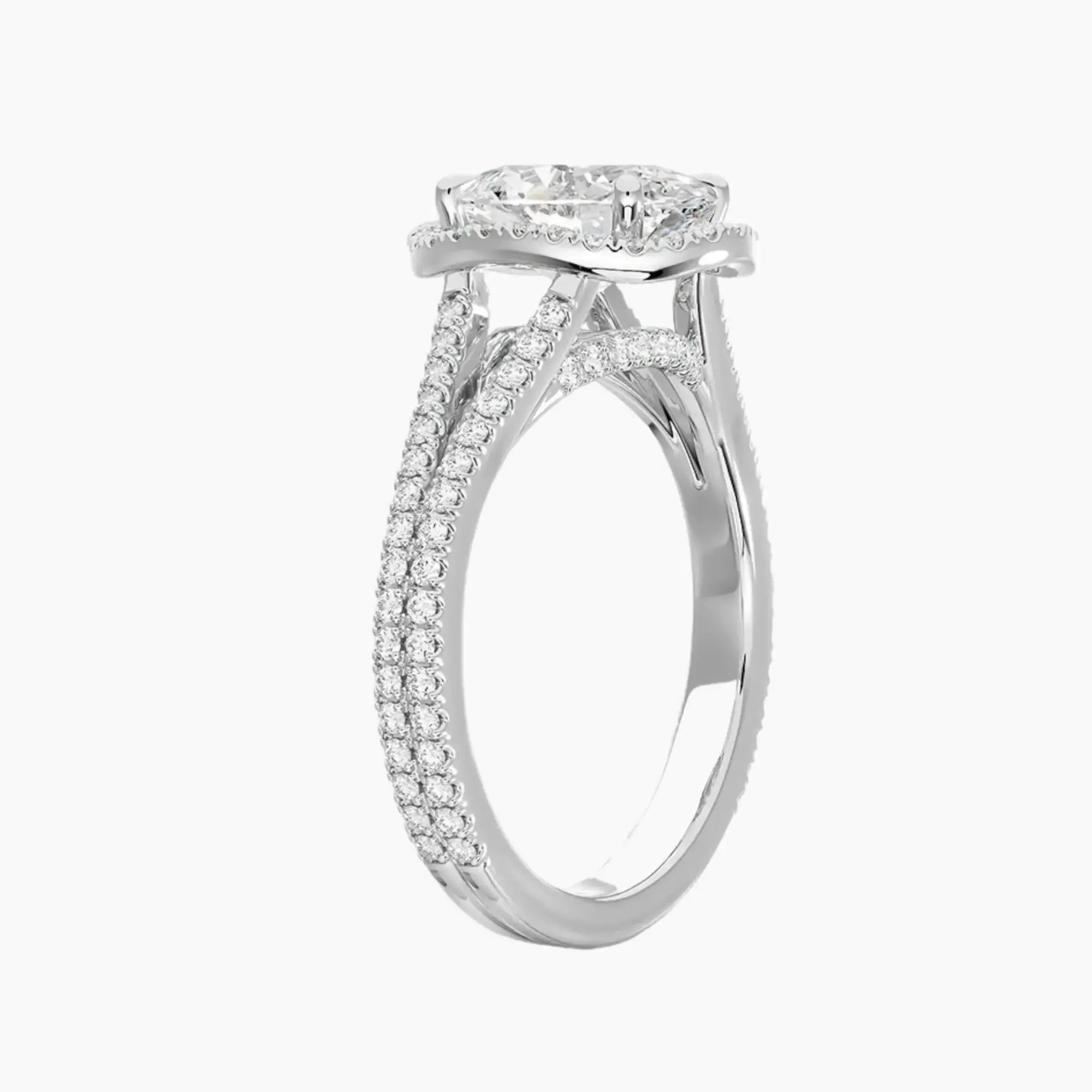 OBSER472 - Zephyrine Halo Oval engagement ring setting view 2