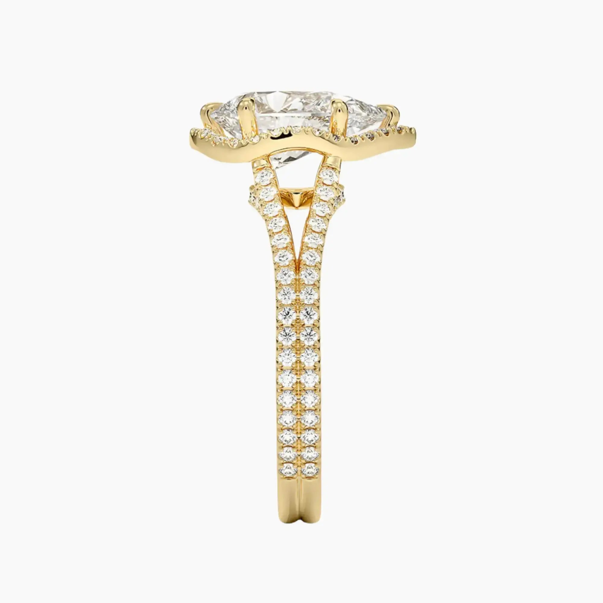 OBSER471 - Zephyrine Halo Pear engagement ring setting view 9