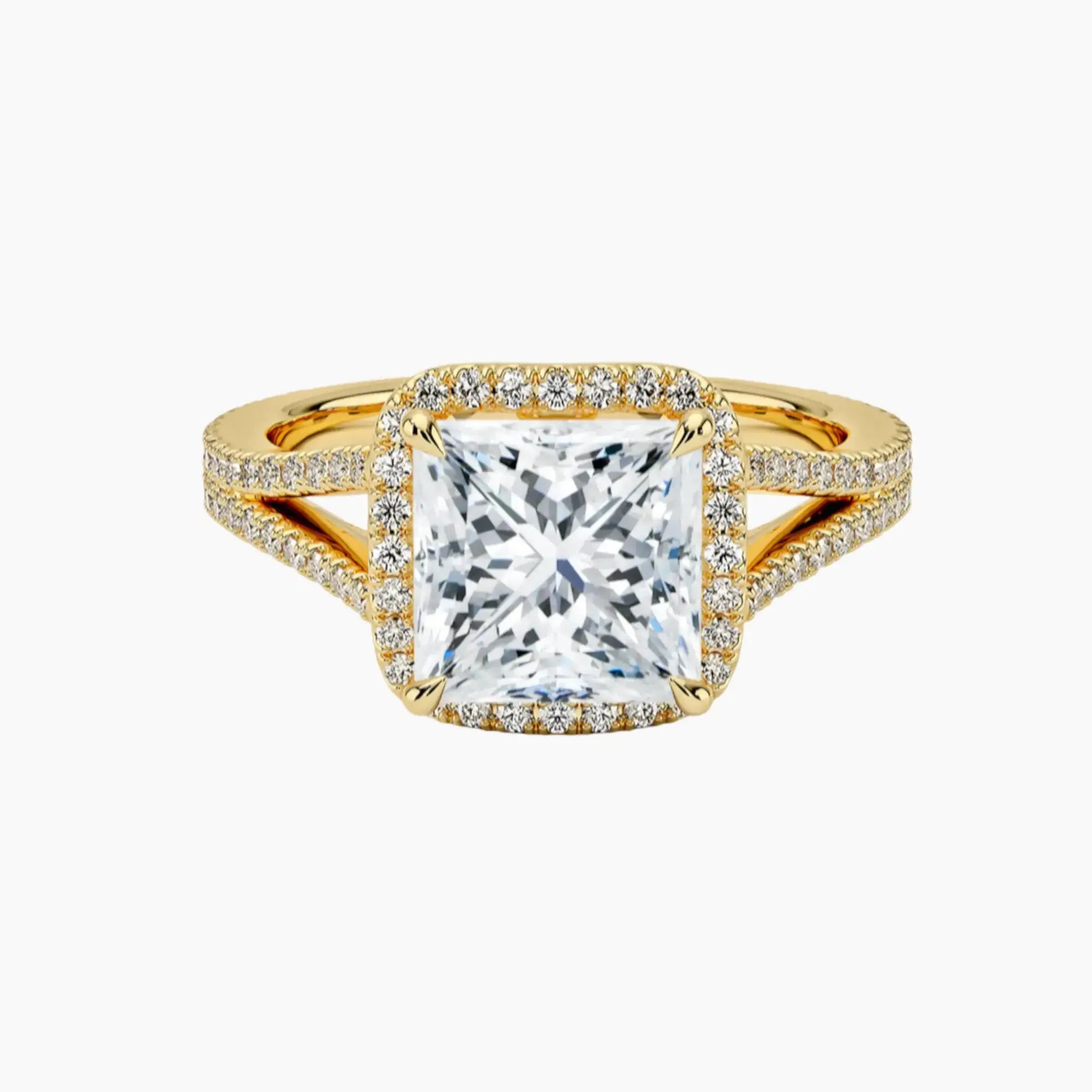 OBSER470 - Zephyrine Halo Princess engagement ring setting view 7