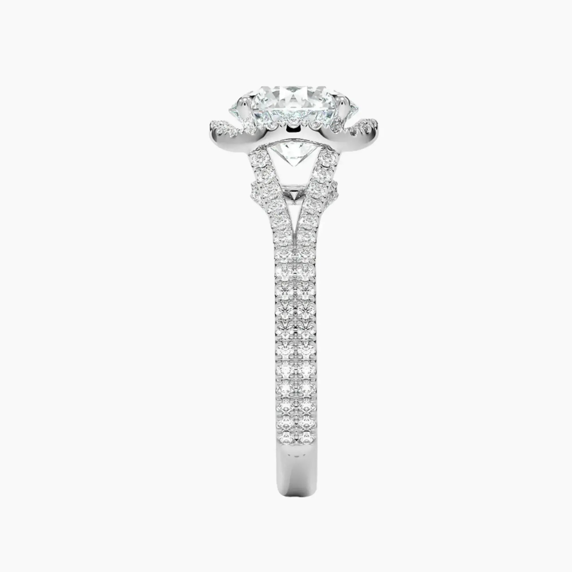 OBSER473 - Zephyrine Halo Round engagement ring setting view 3