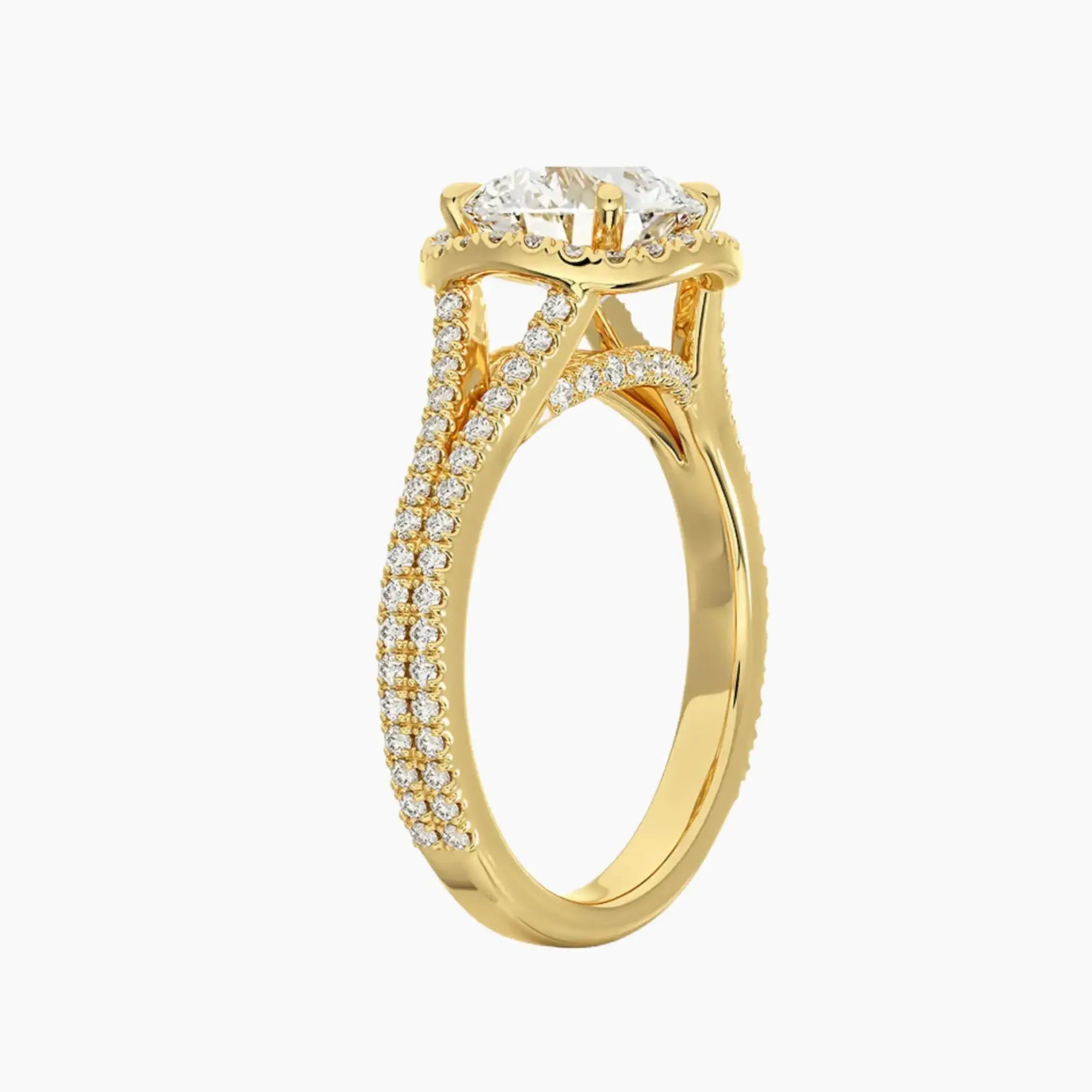 OBSER473 - Zephyrine Halo Round engagement ring setting view 8
