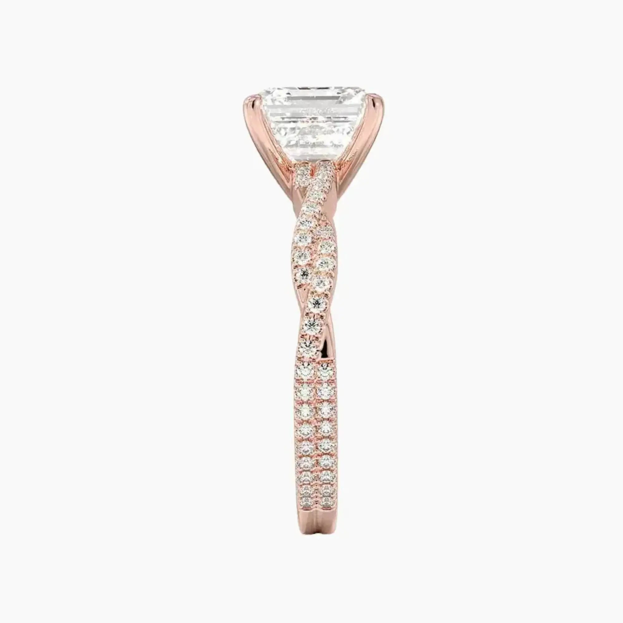OBSER351 - Cassia Solitaire Asscher engagement ring setting view 6
